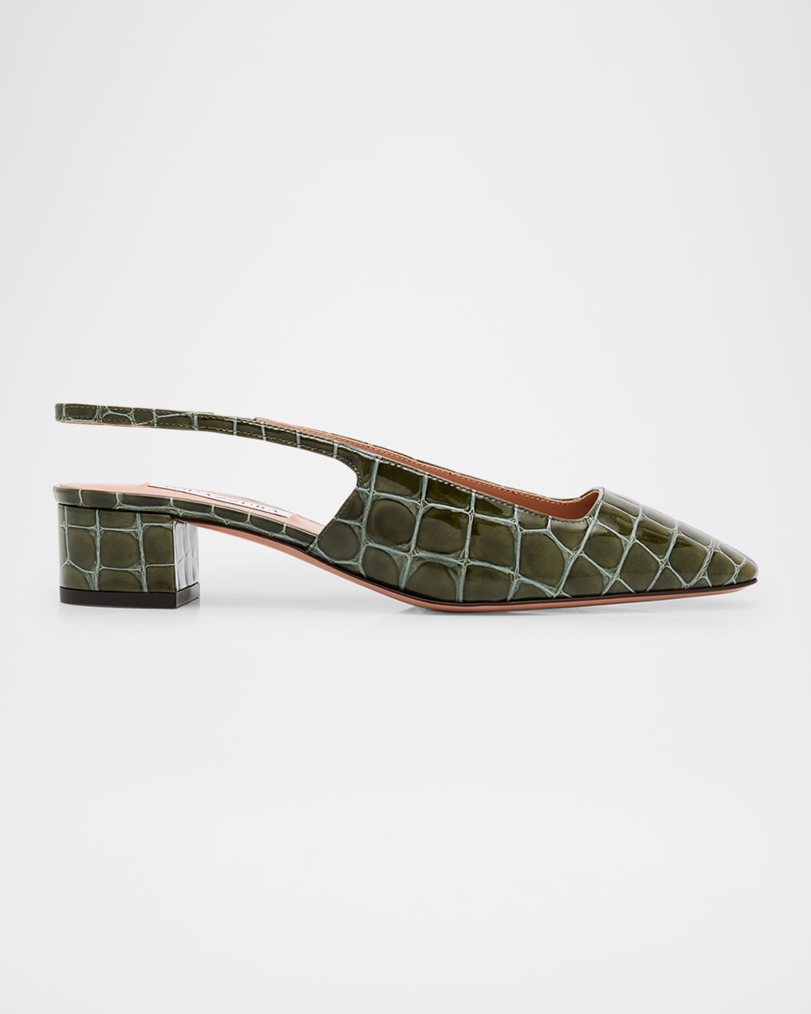 Croco Slingback Ballerina Pumps 0