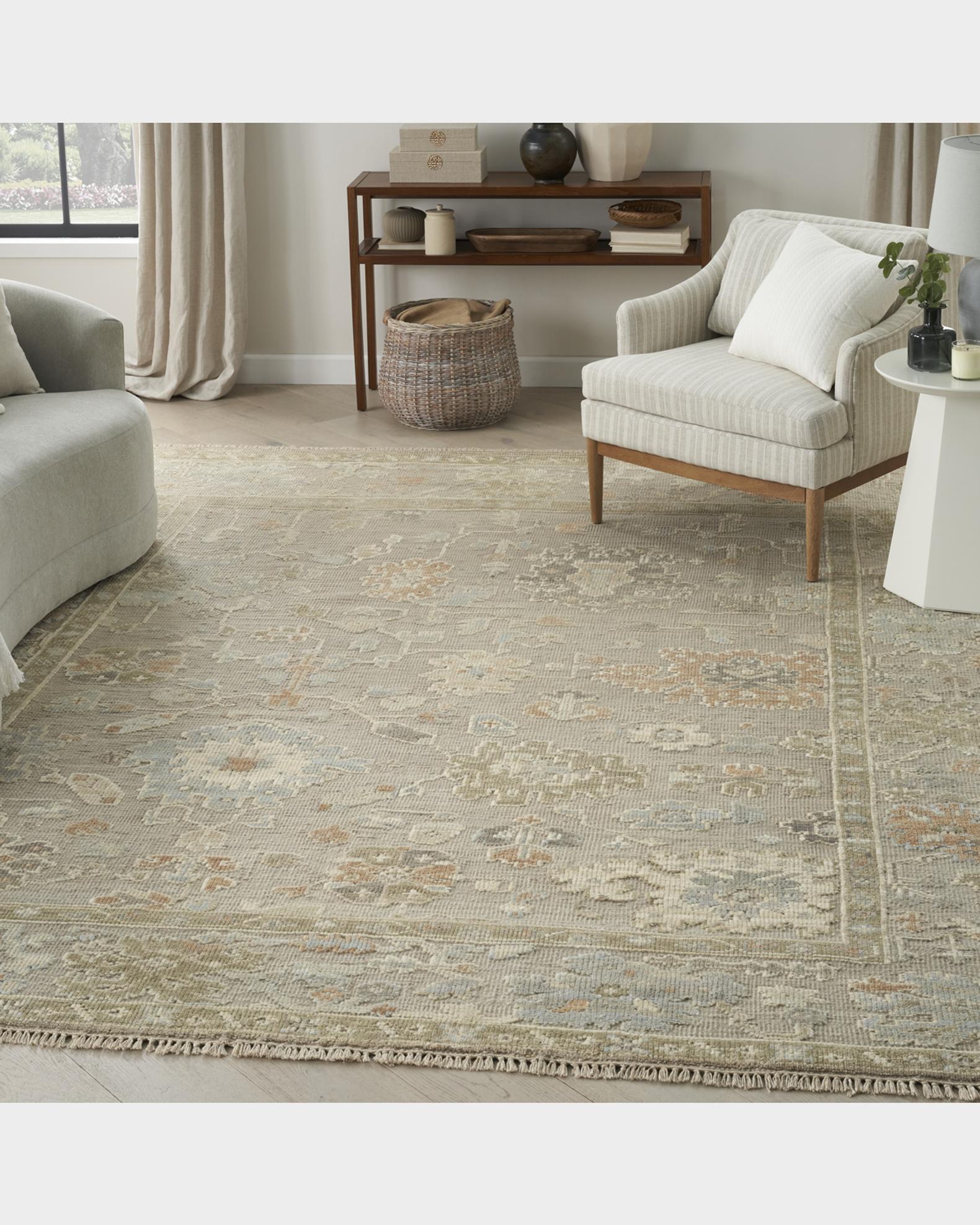 Whispers Taupe Hand-Knotted Rug | Neiman Marcus