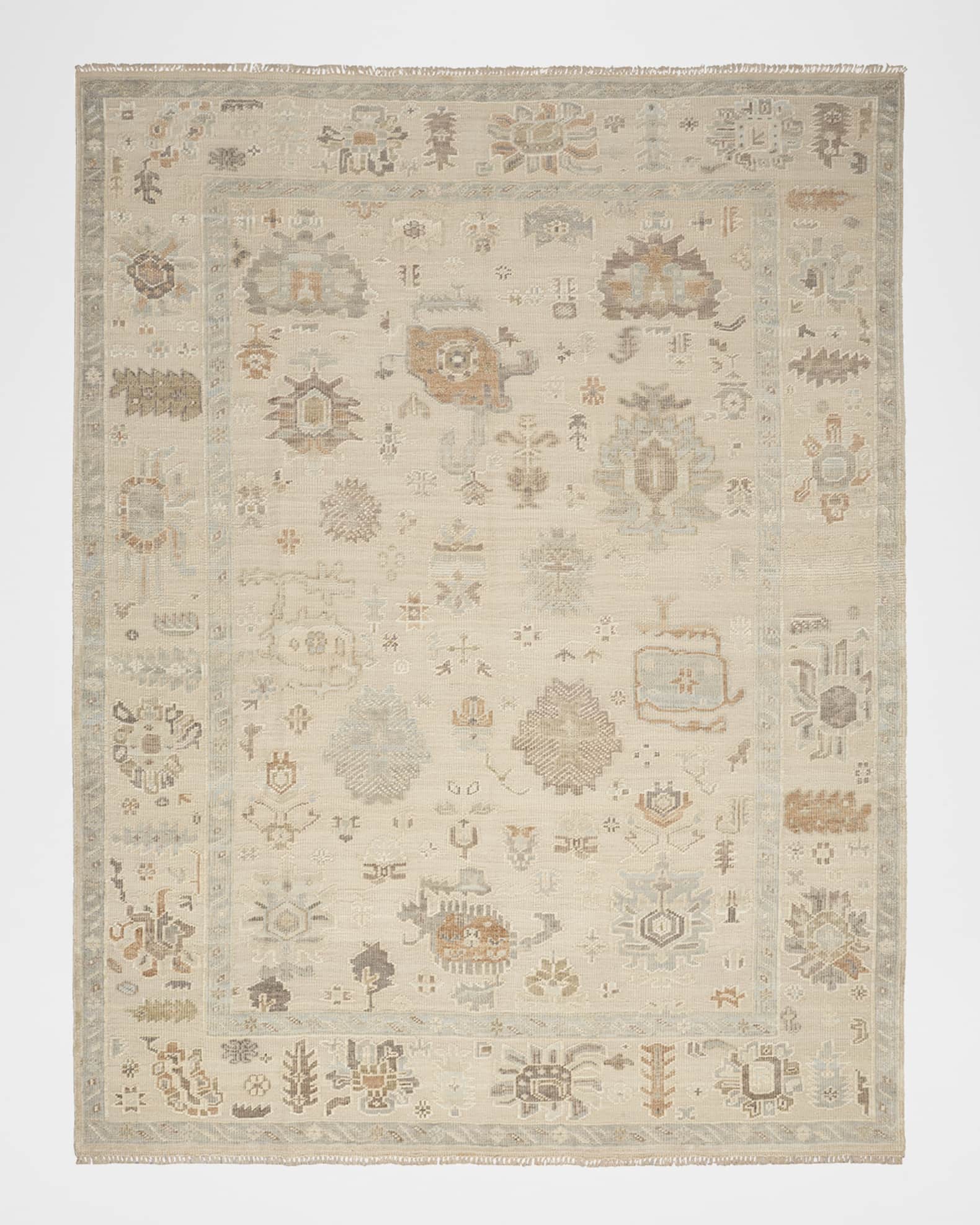 Whispers Beige Hand-Knotted Rug 0