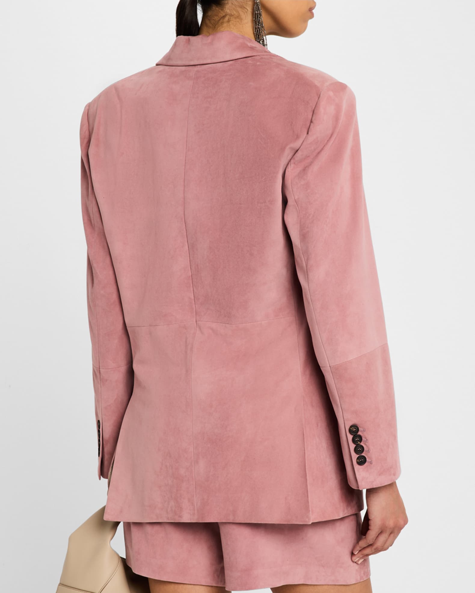 Brunello Cucinelli Suede Single-Breasted Blazer | Neiman Marcus