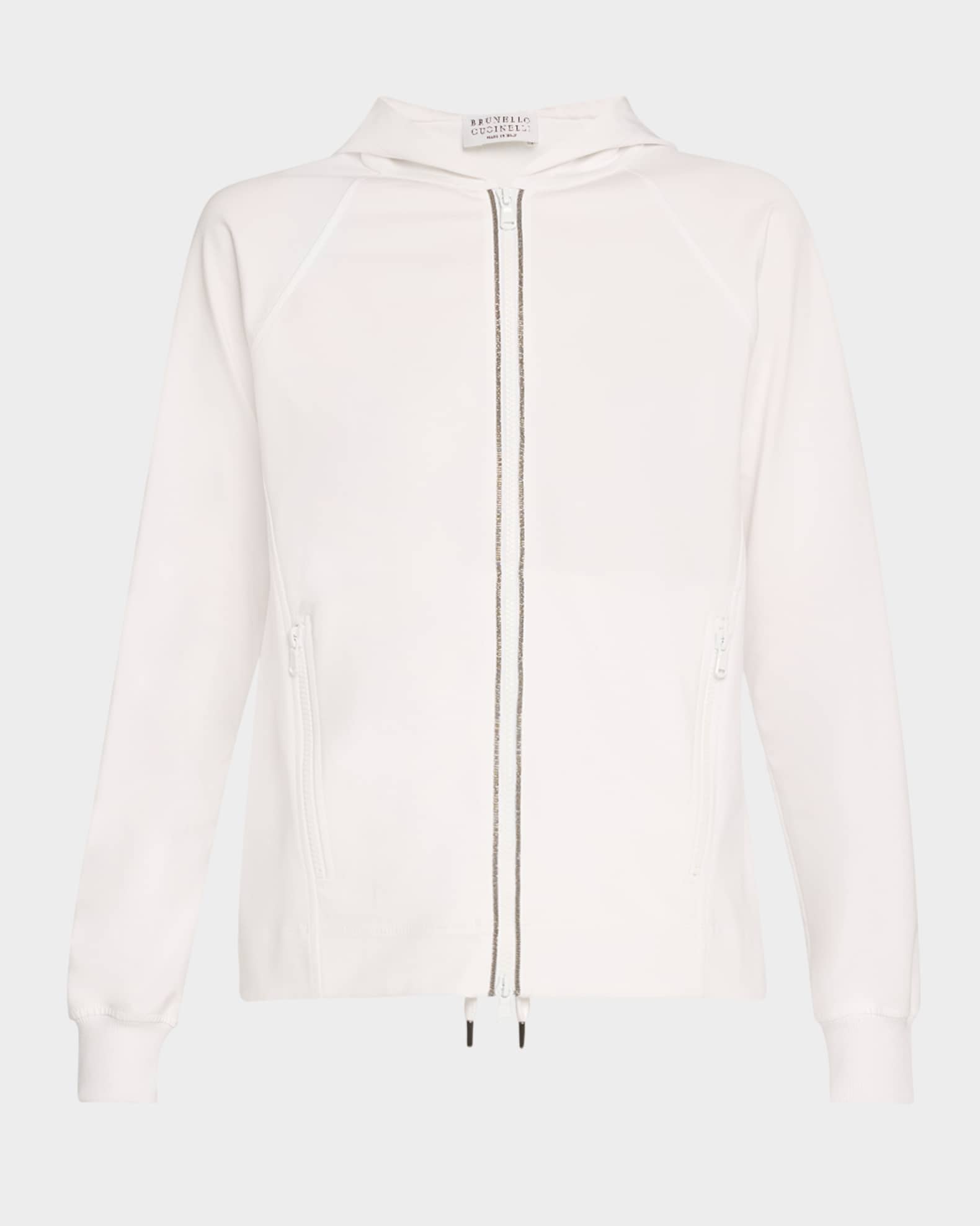 Monili Techno Jersey Zip-Front Hoodie 0