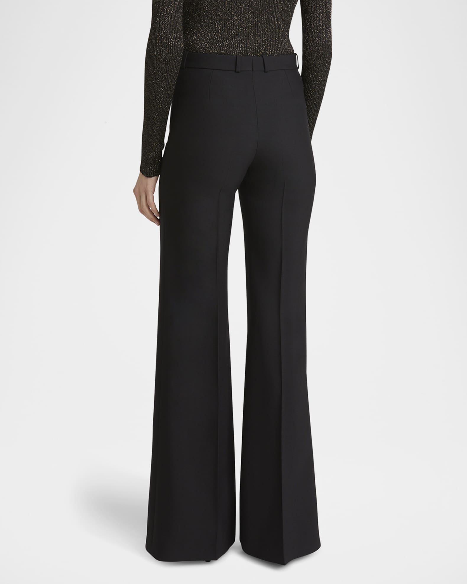 パンツ Chloe Wool Crepe Flared Trousers Chloé Flared Tailored Pants In Stretch Wool | Chloé US