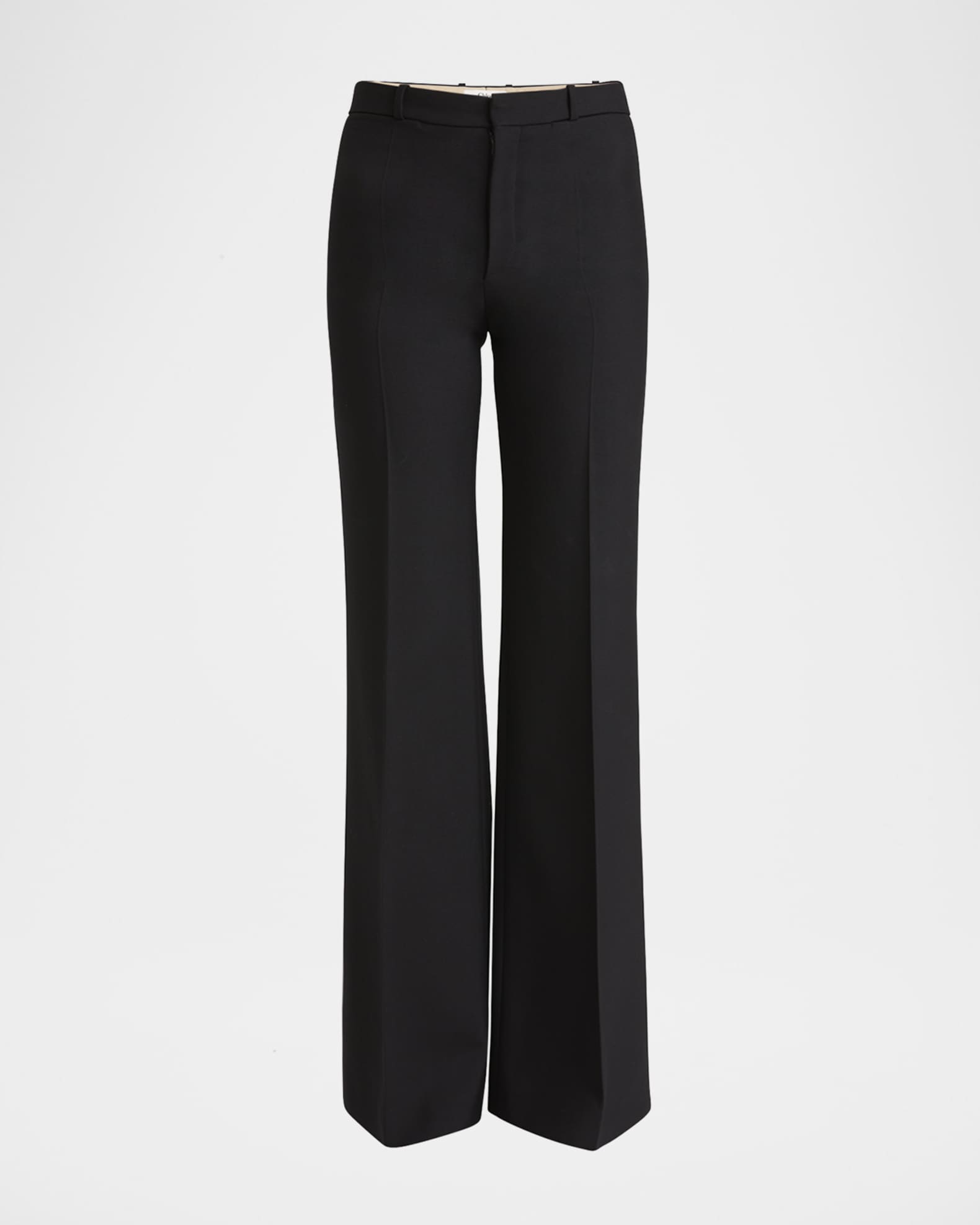 Flared Crepe Wool Trousers 0