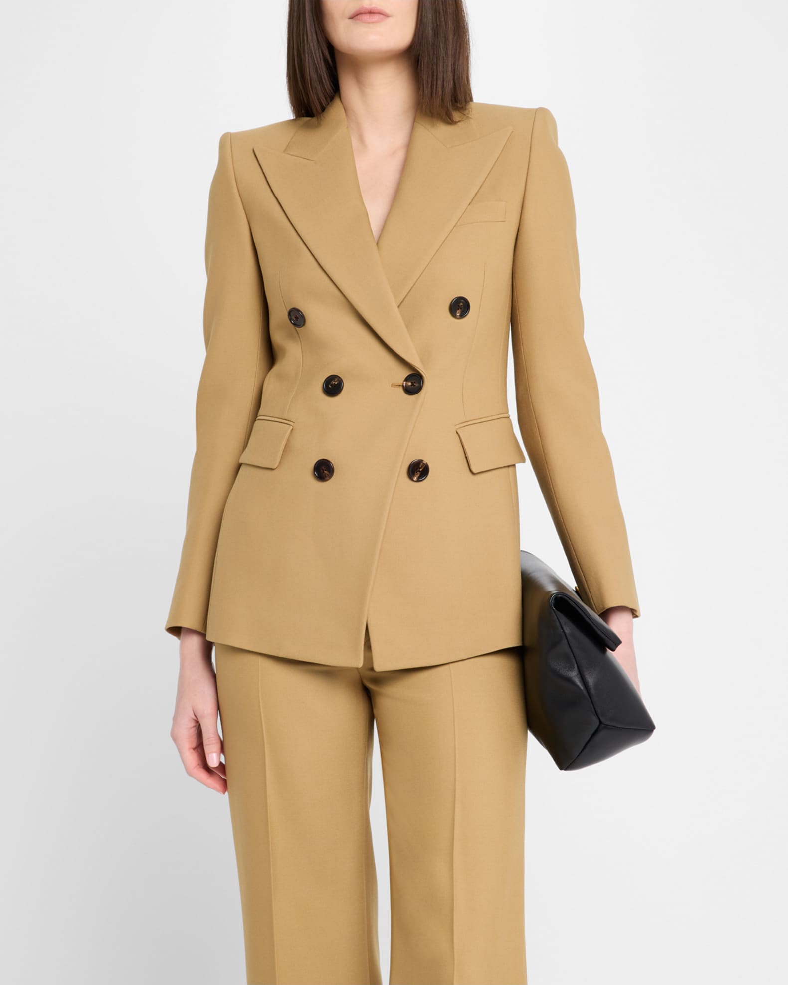 Chloe Double-Breasted Wool Blazer Jacket | Neiman Marcus