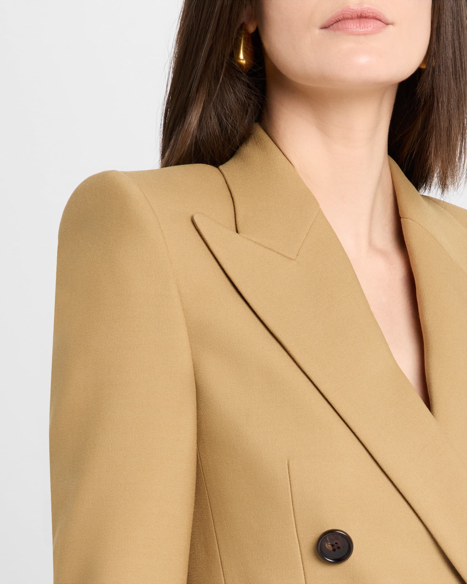 ジャケット CHLOE' DOUBLE BREASTED BUTTON JACKET Chloe Double-Breasted Wool Blazer Jacket | Neiman Marcus