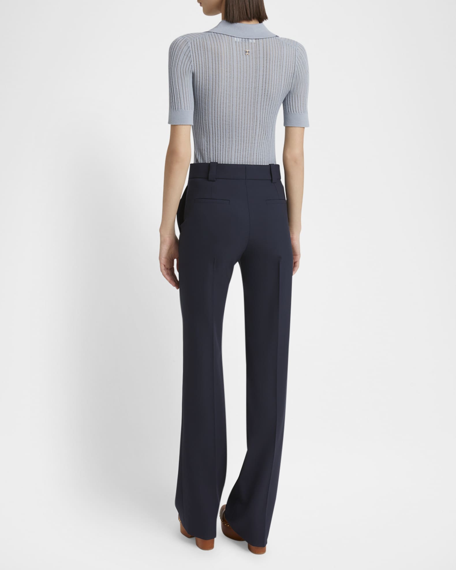 【関税&送料込】Chloe Straight-Leg Trousers In Canvas CHLOÉ Cotton-canvas flared pants | NET-A-PORTER