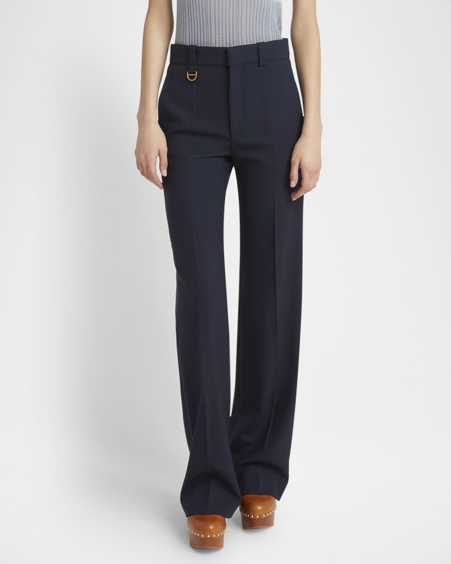 Chloe Boyish Straight-Leg Tailored Trousers | Neiman Marcus