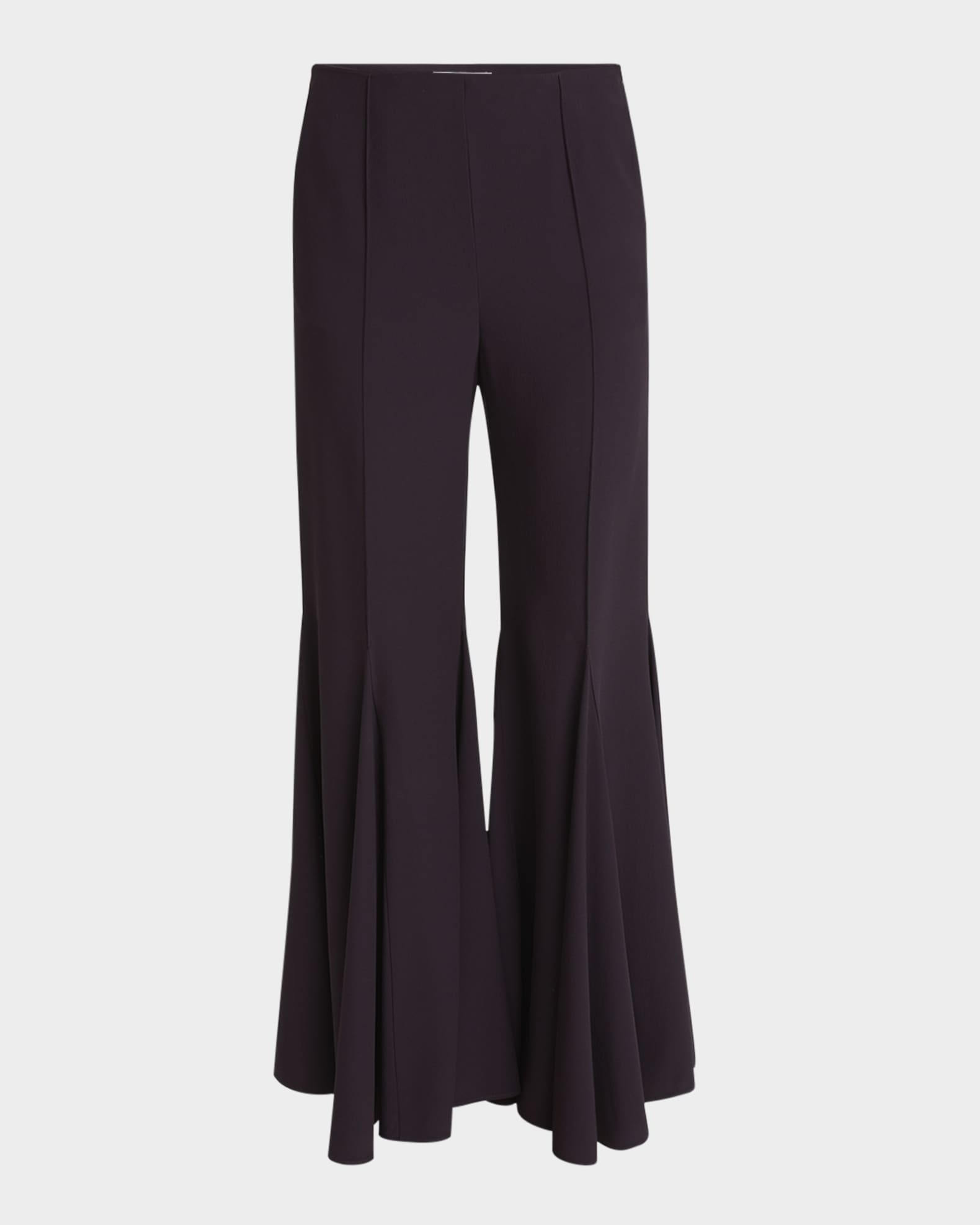 Chloe Mid-Rise Godet Flare Trousers | Neiman Marcus Chloe Mid-Rise Godet Flare Trousers | Neiman Marcus