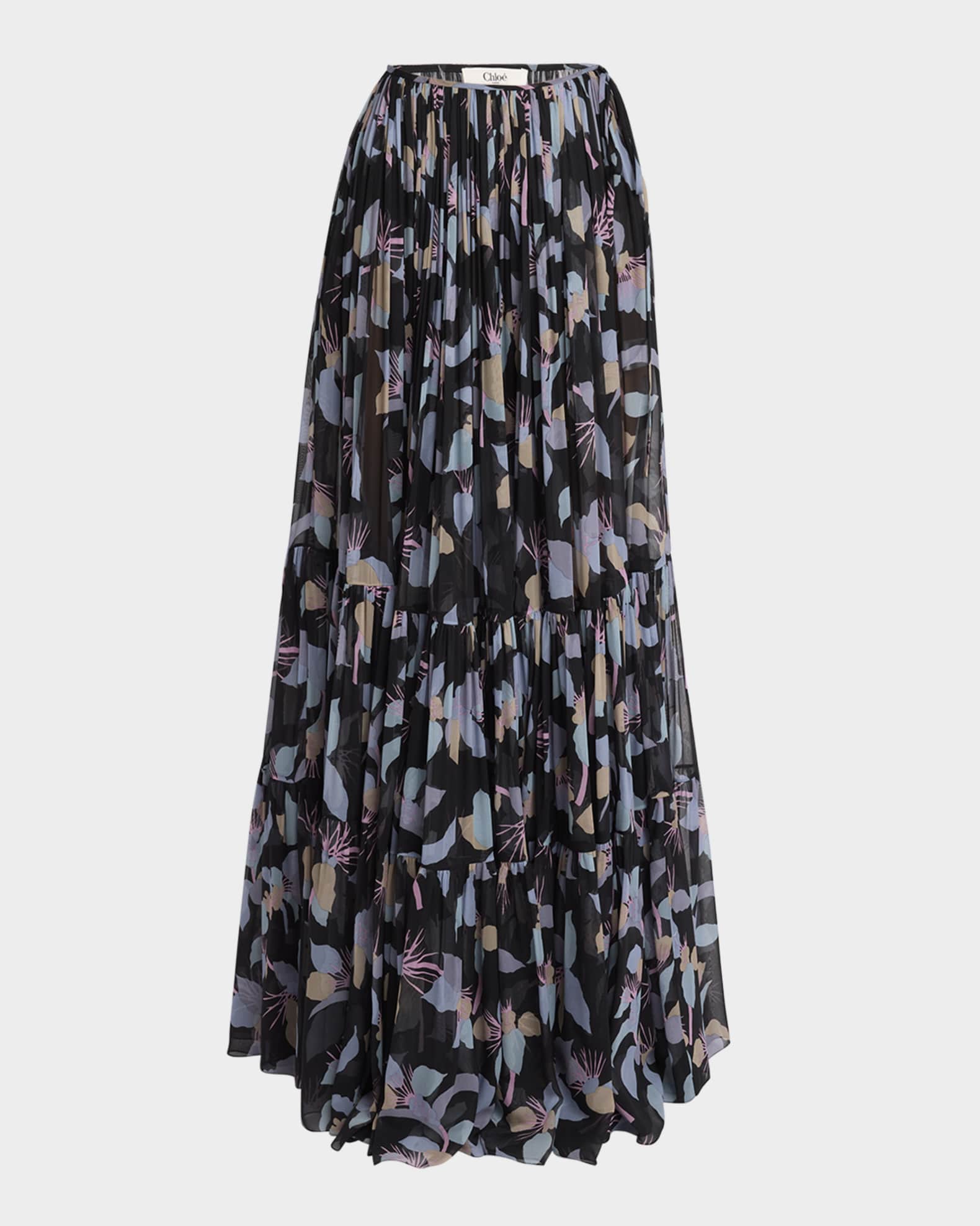 Tiered maxi wrap skirt deals