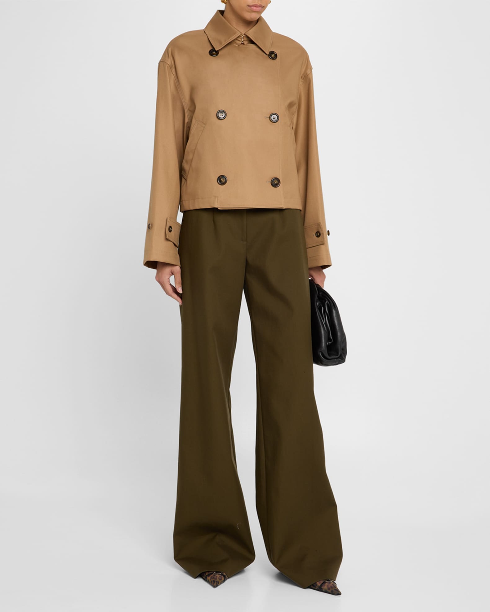 Tenley Mid-Rise Wide-Leg Trousers 1