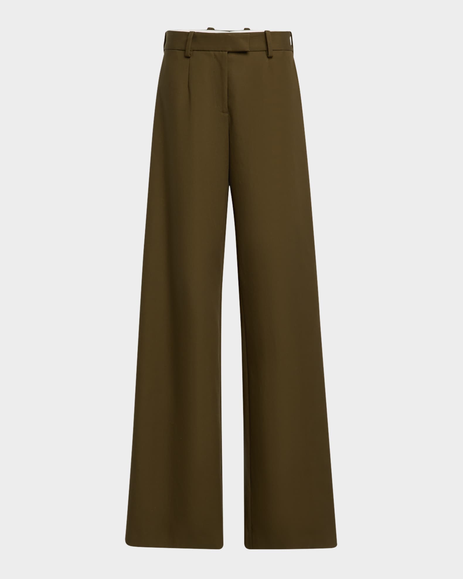Tenley Mid-Rise Wide-Leg Trousers 0
