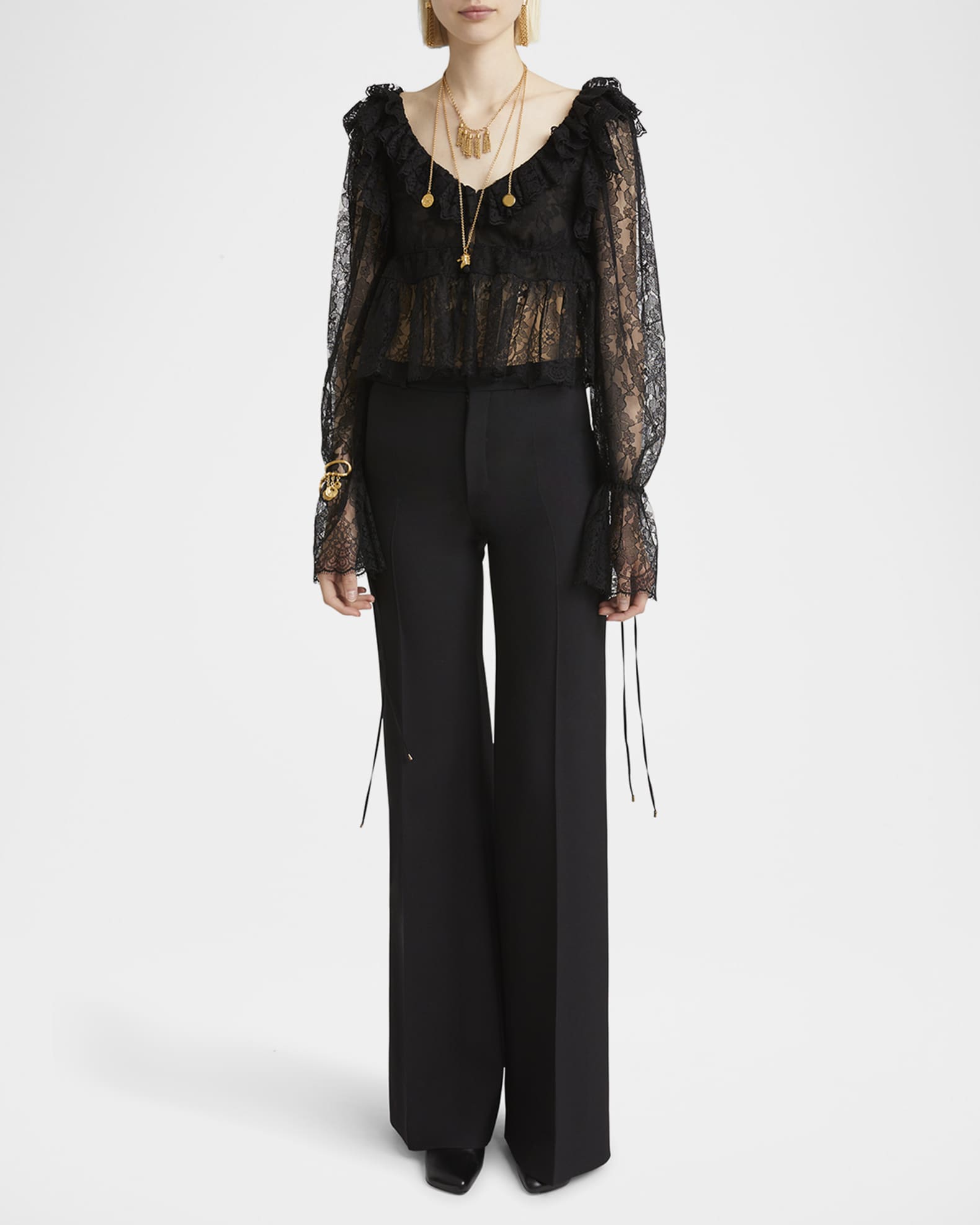 Lace Crop Peplum Top 1