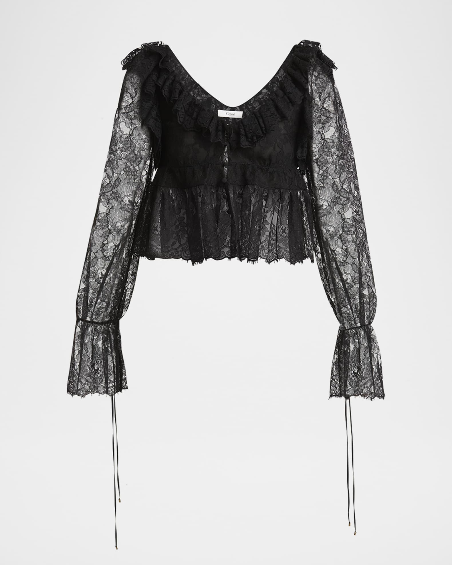Lace Crop Peplum Top 0