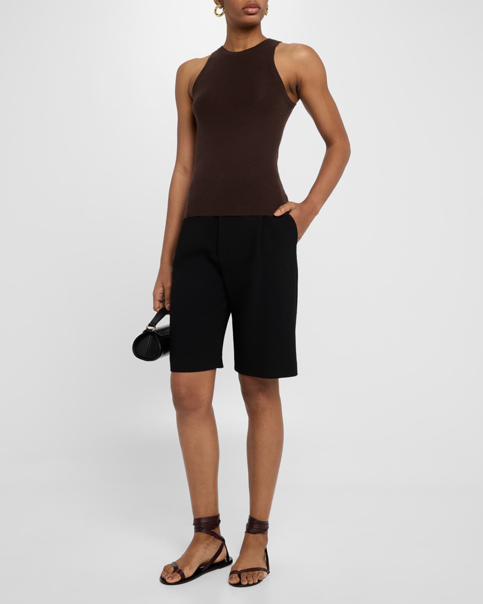 Cashmere Knit Tank Top - Thumbnail 2
