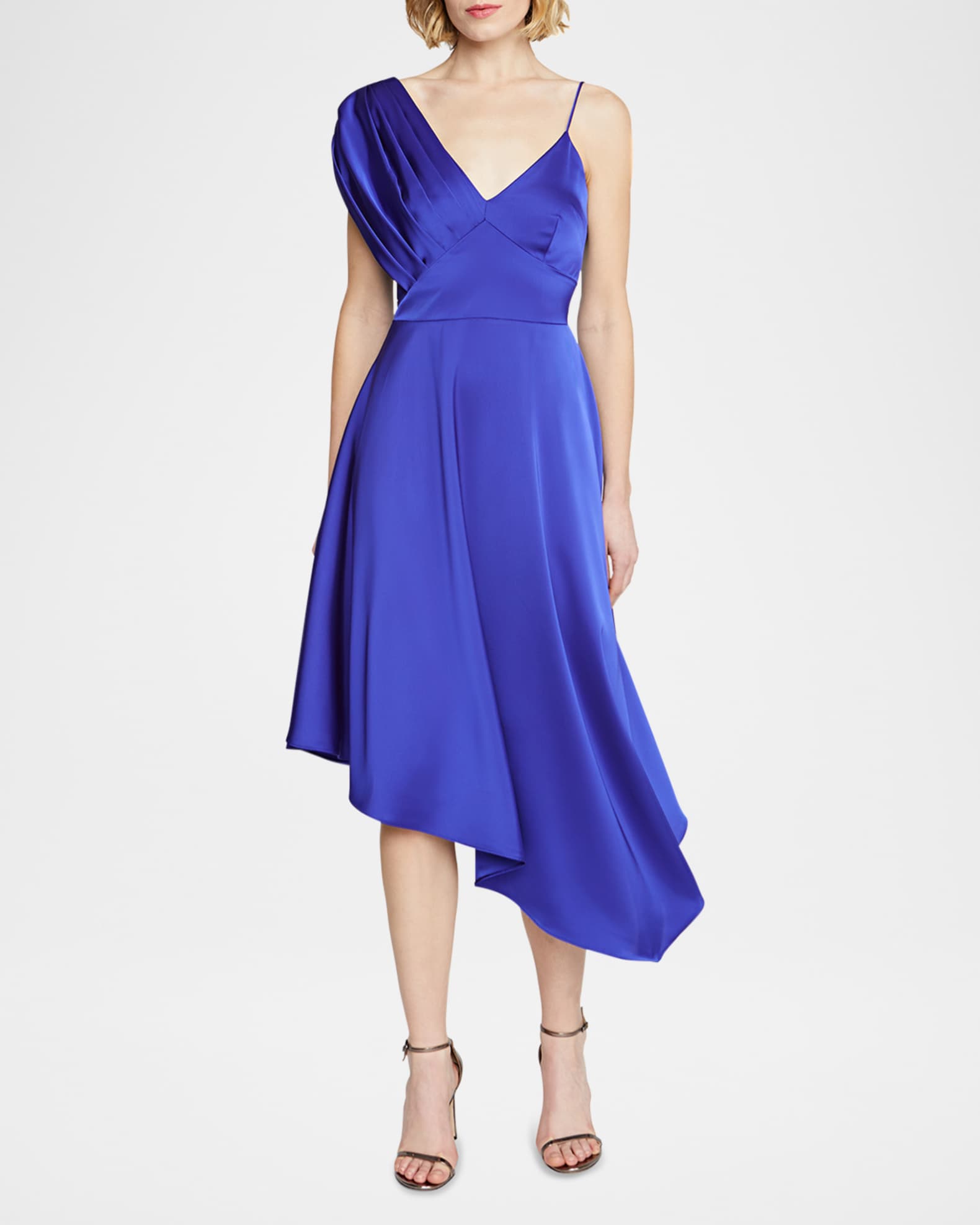 Elsie Pleated High-Low Midi Dress 1