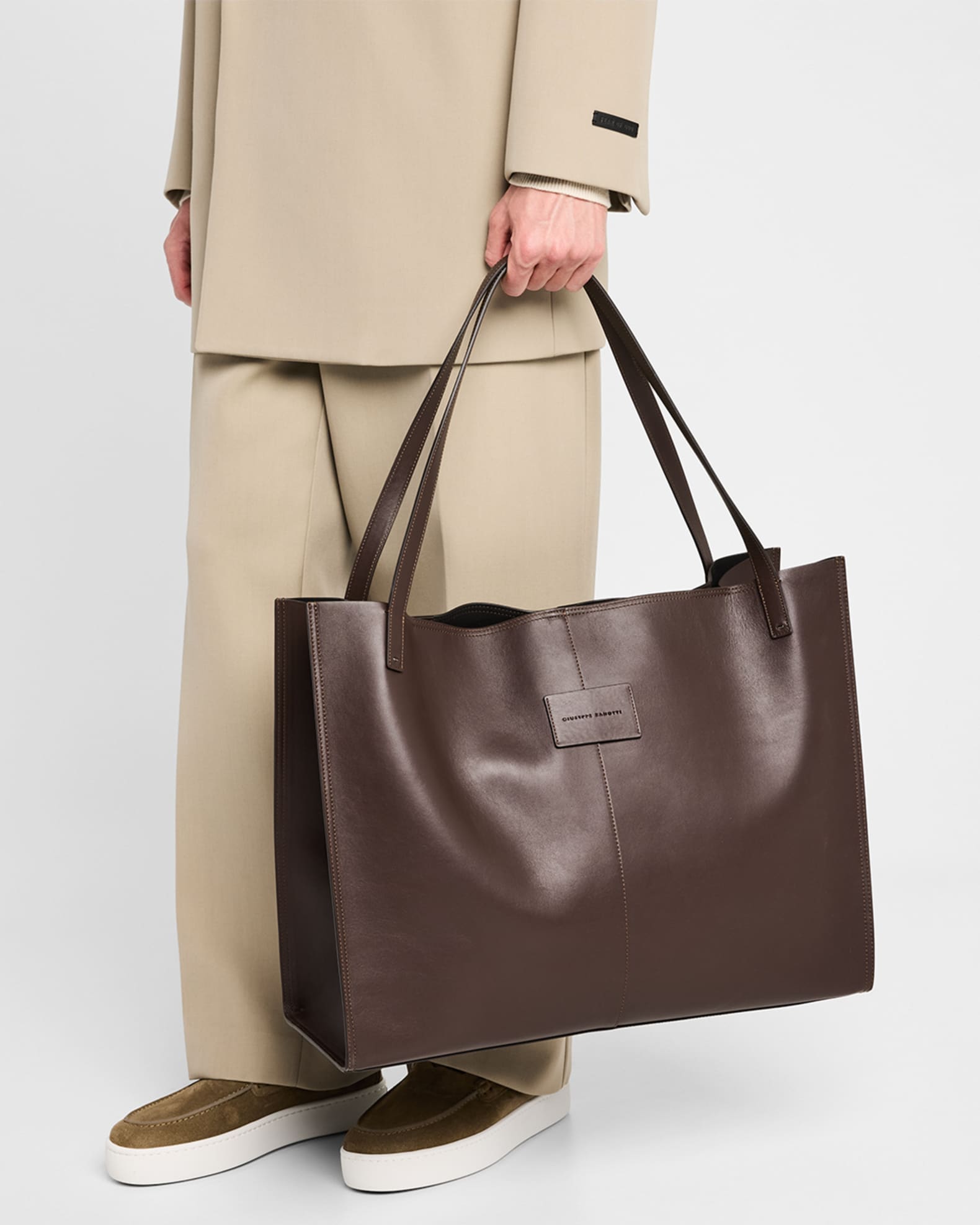Men's Leather Travel Tote Bag 1