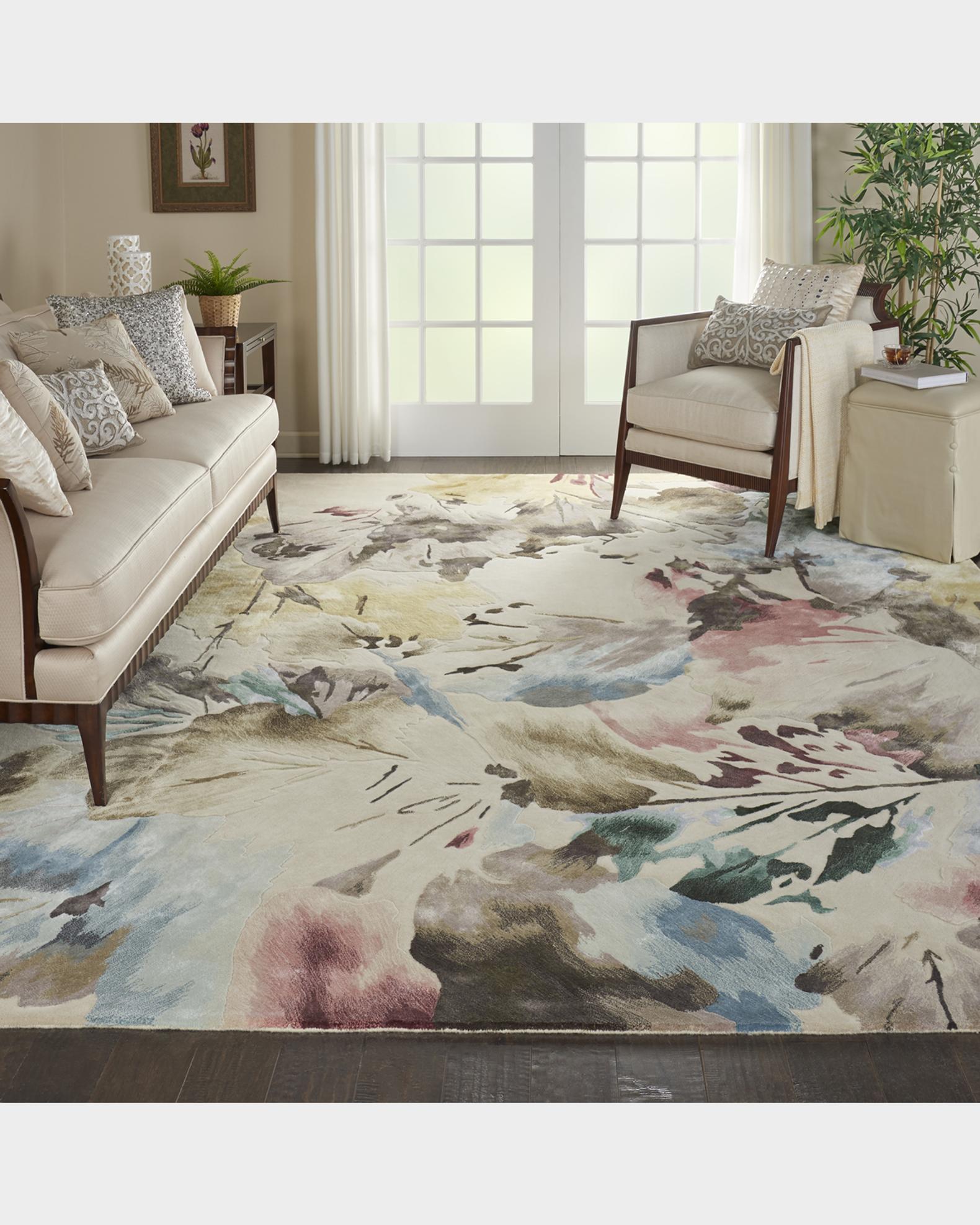 Prismatic Beige/Multicolor Hand-Tufted Rug | Neiman Marcus