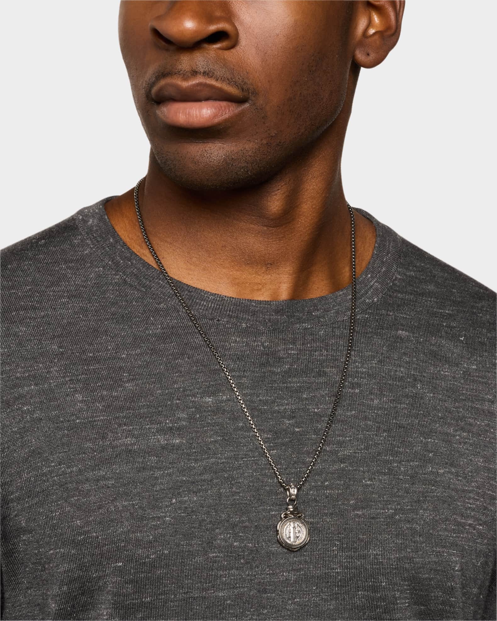 Men's Sterling Silver Pendant Necklace 1