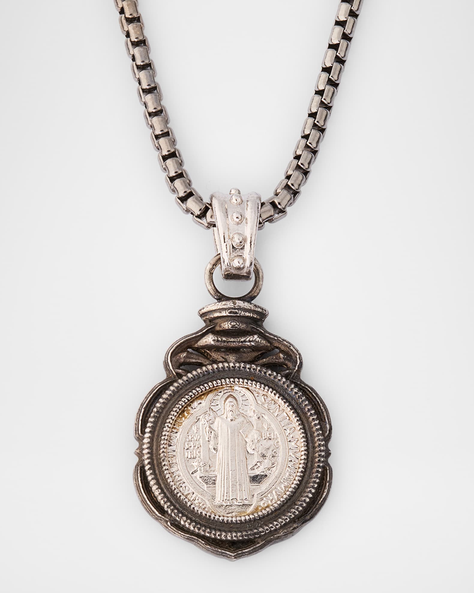 Men's Sterling Silver Pendant Necklace 0