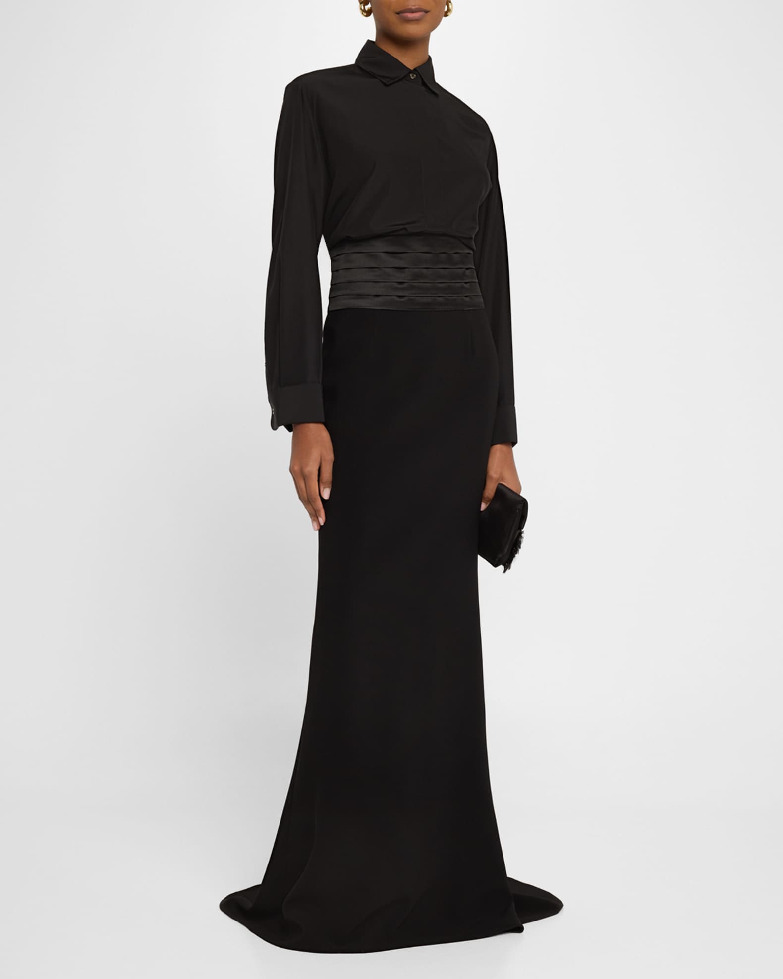 Long Cummberbund Evening Skirt 1