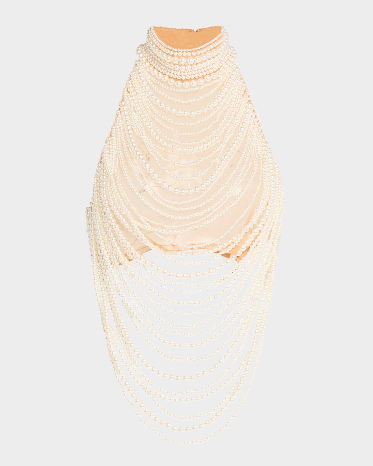 Elsie Draped Pearl Top 0