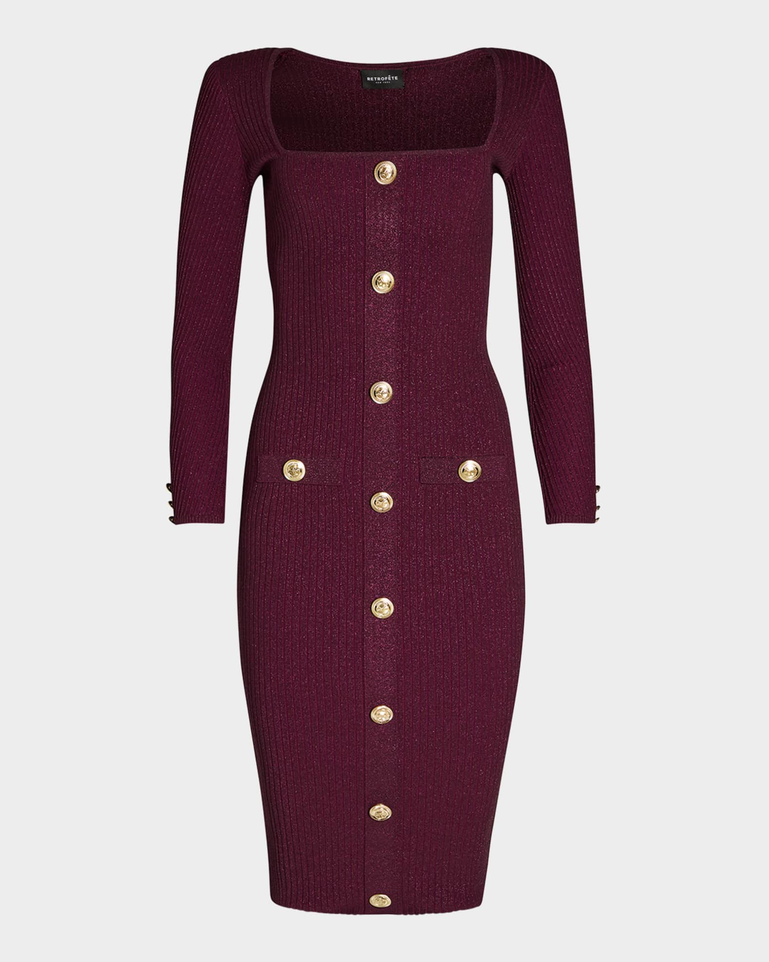 Sadelle Sparkly Knit Midi Dress 0