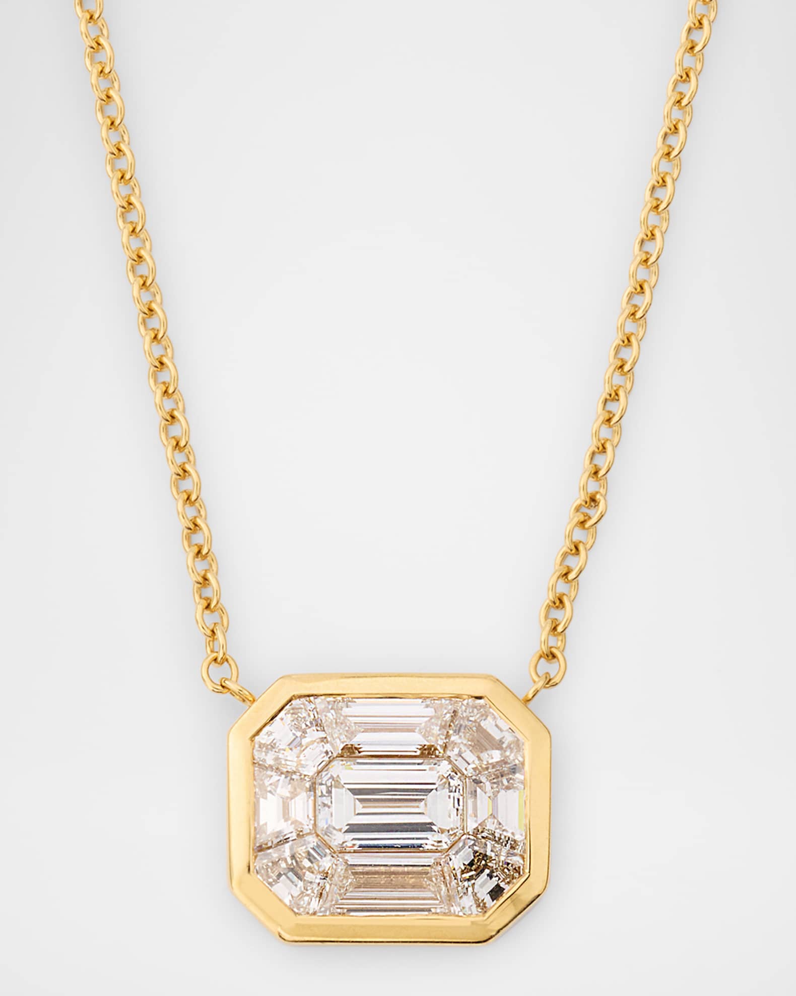 Golden Celestial Planets Spheres Globes Diamonds 18k Yellow Gold Long Necklace