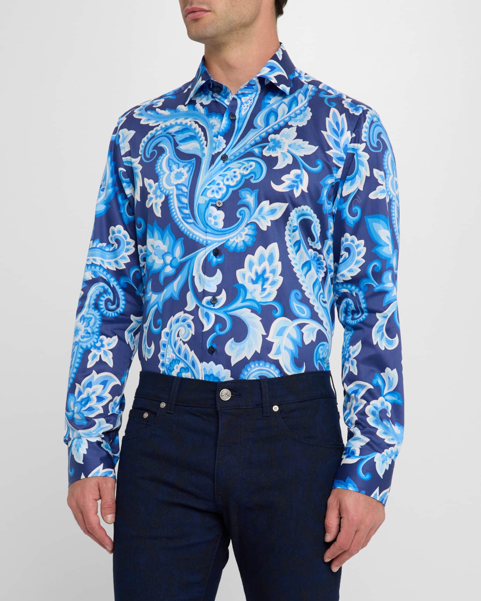 ベビーグッズも大集合 Sport Paisley Men's Etro Shirt Marcus Neiman | トップス