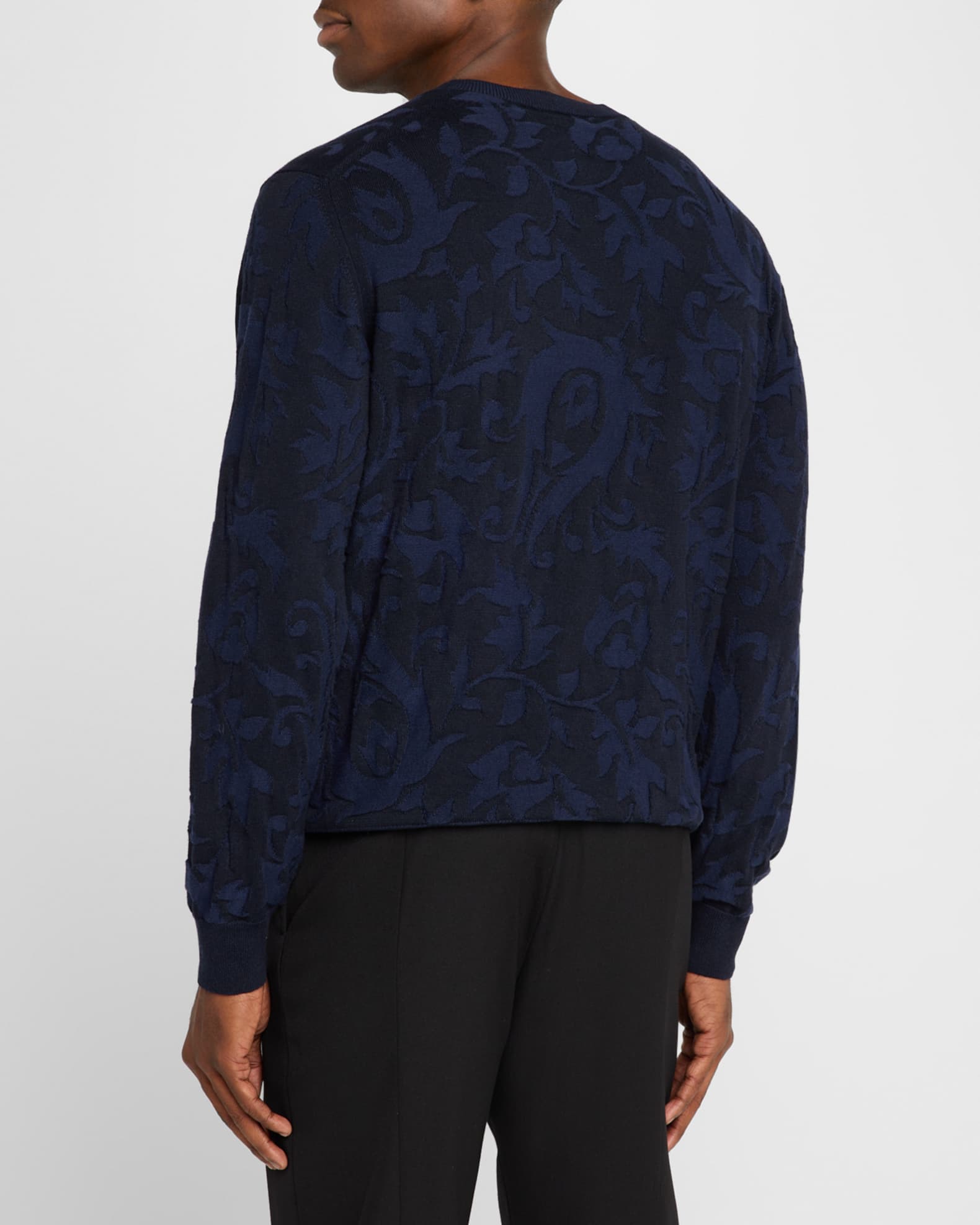Etro Men's Jacquard Cotton-Cashmere Sweater | Neiman Marcus