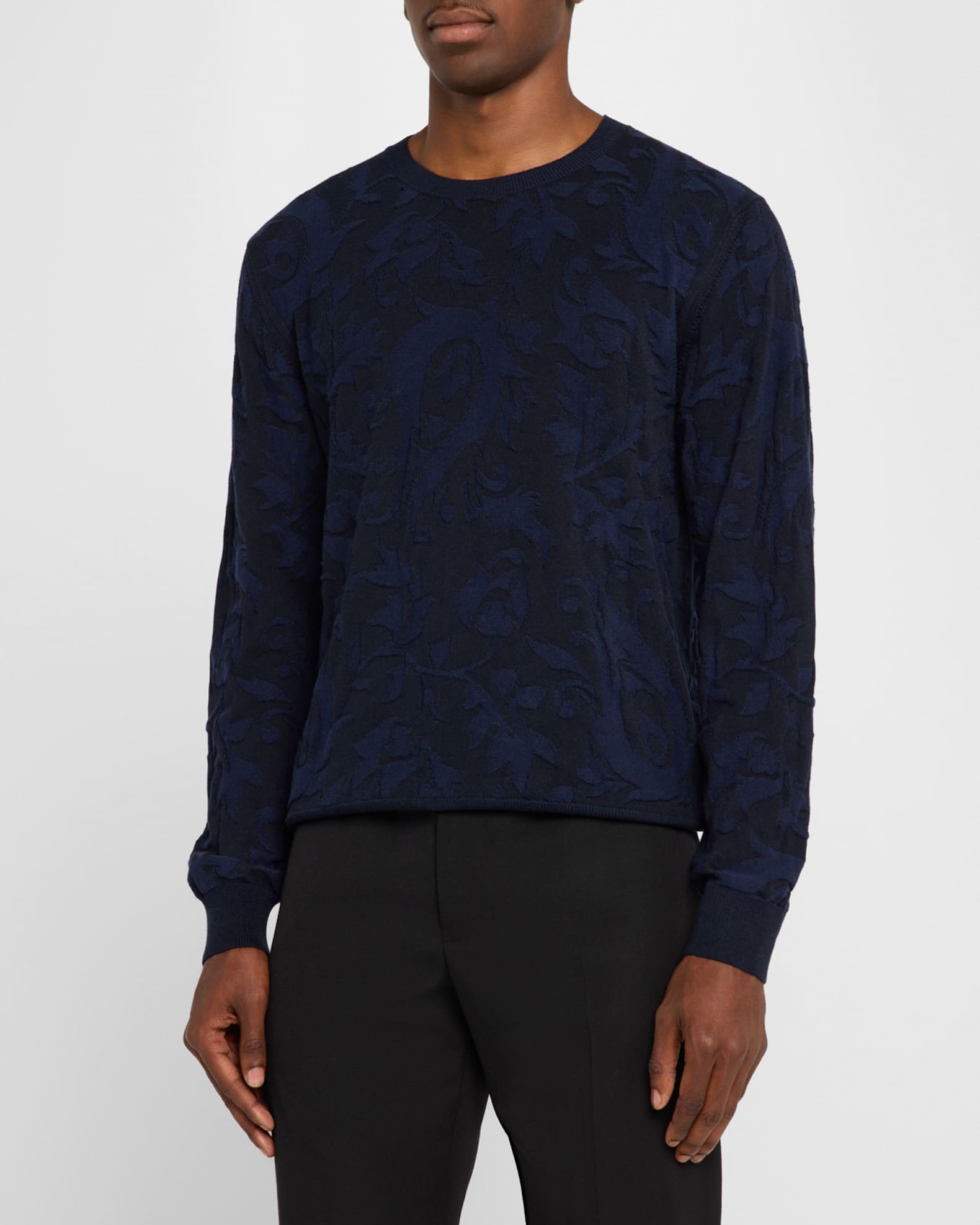 【送料&関税込】Etro Sweater Etro Men's Jacquard Cotton-Cashmere Sweater | Neiman Marcus
