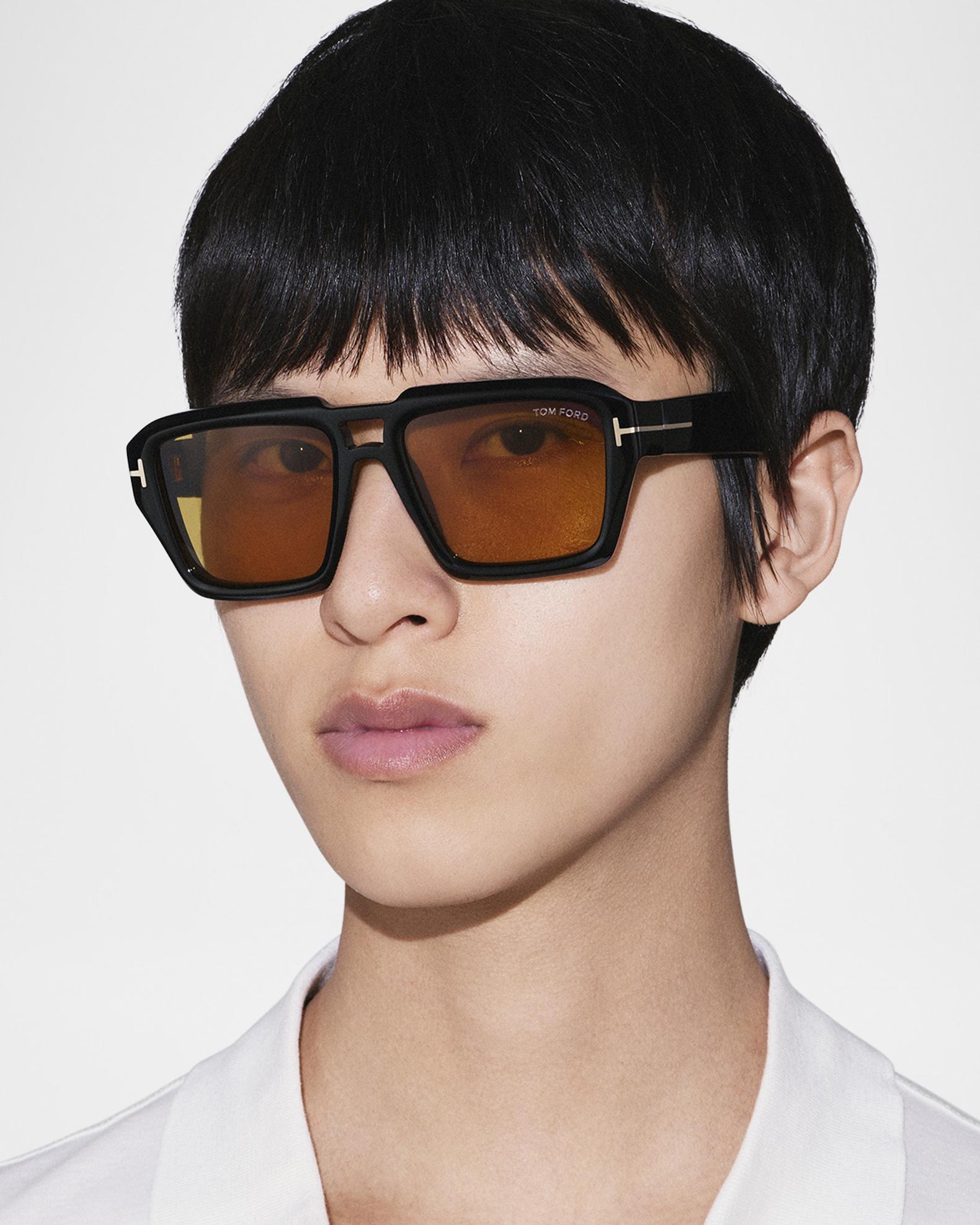 TOM FORD Men's FT1202M Acetate Rectangle Sunglasses | Neiman Marcus