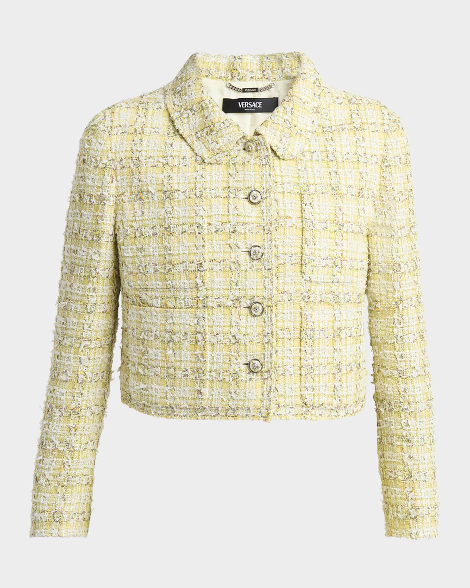 Fancy Tweed Crop Informal Jacket 0