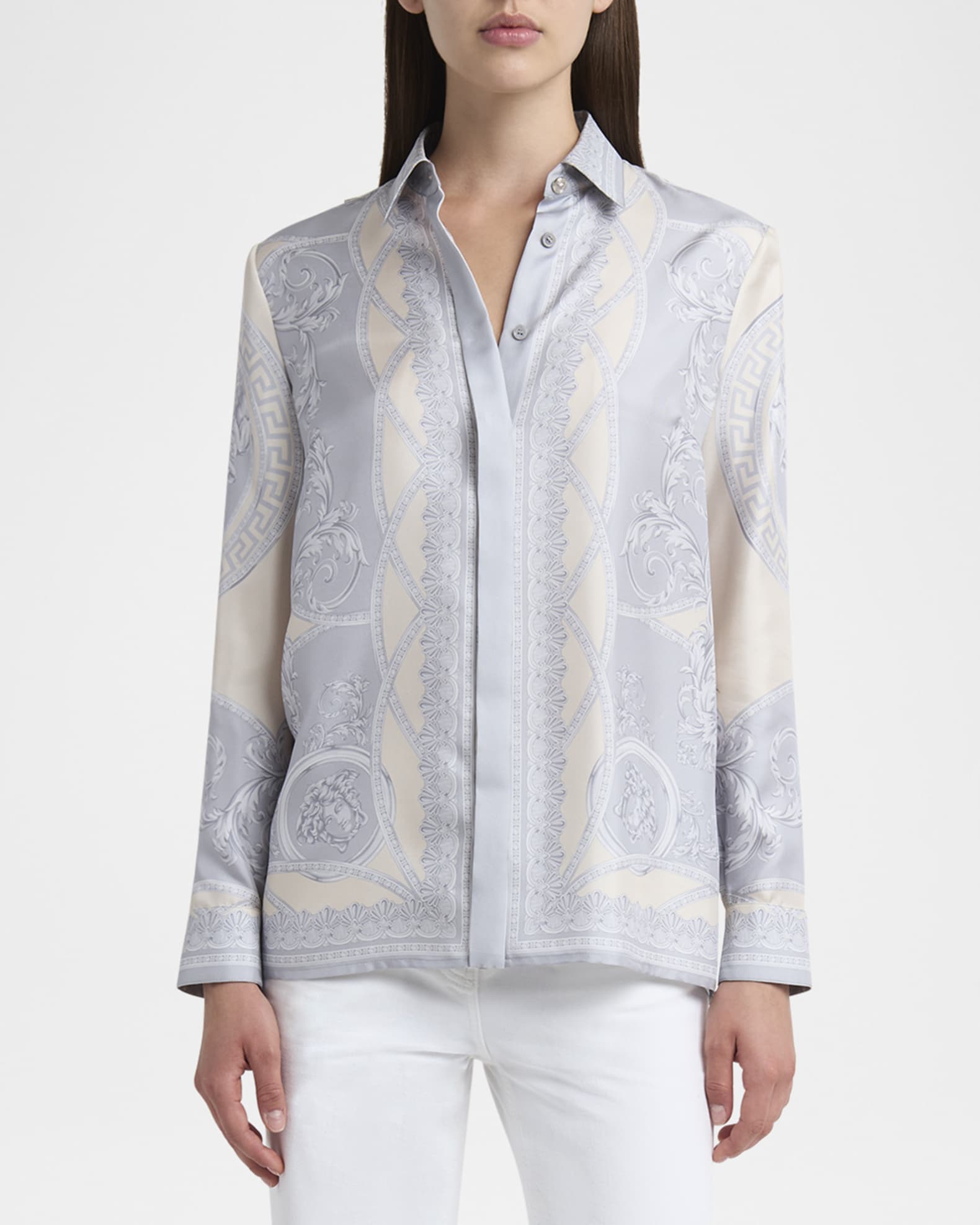 Coupe Des Dieux Barocco Foulard Silk Twill Formal Shirt 1