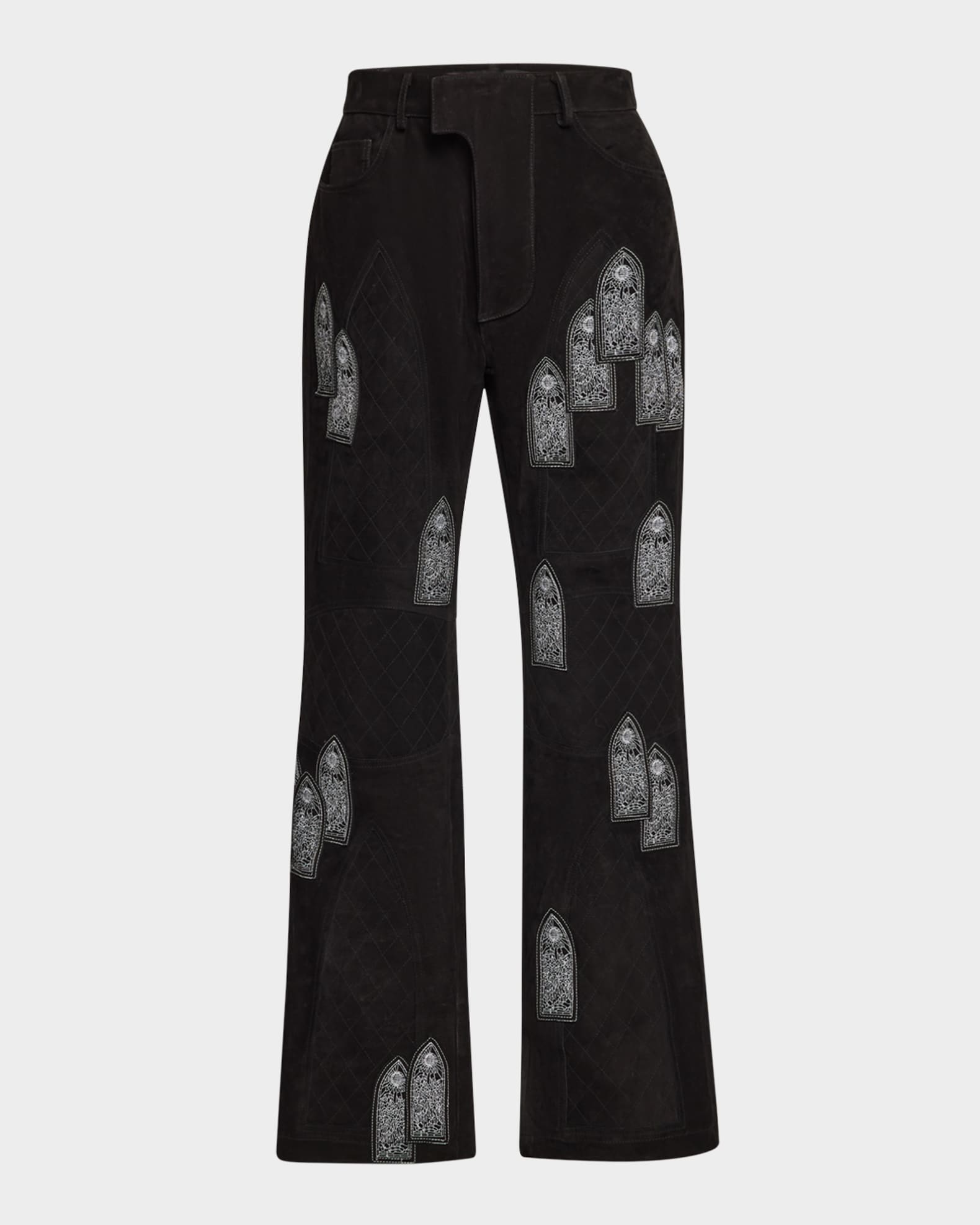 Men's Suede Moto Five-Pocket Pants