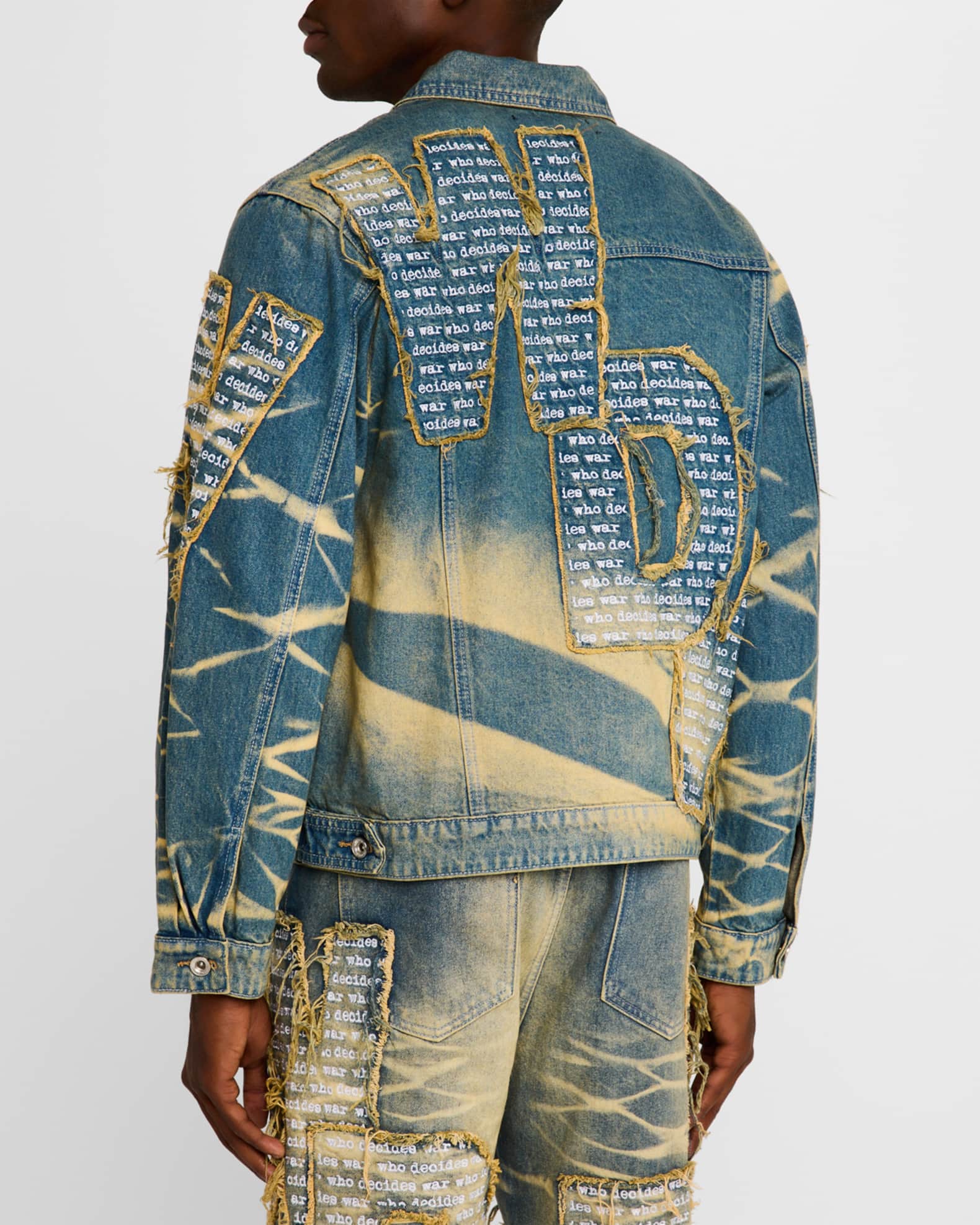 Off white caban denim jacket top