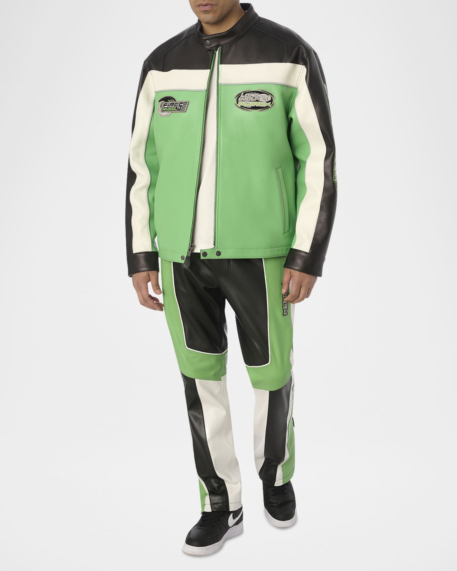 AVIREX Men's Lone Wolf Leather Racer Jacket | Neiman Marcus