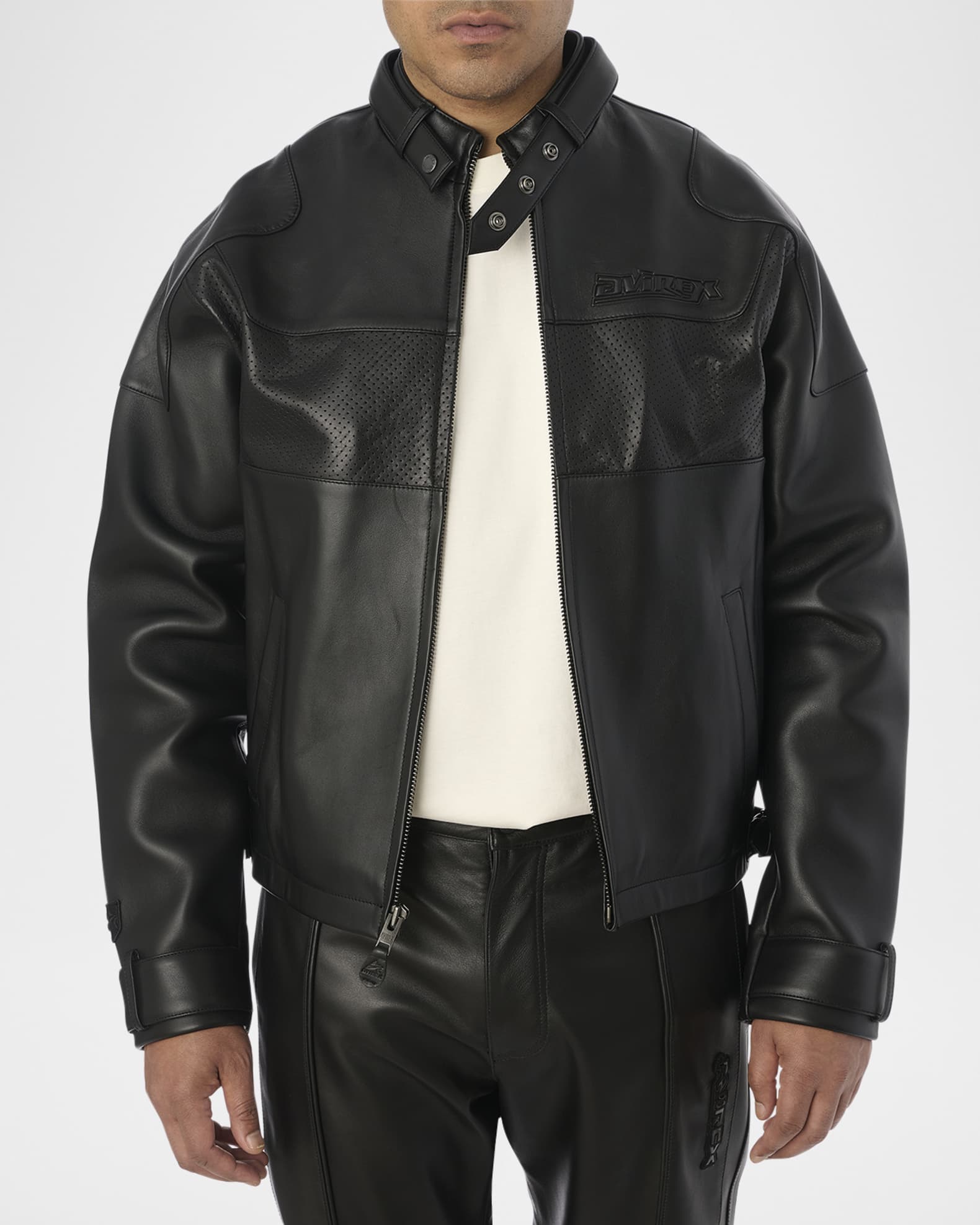 Neiman marcus black leather jacket cheap