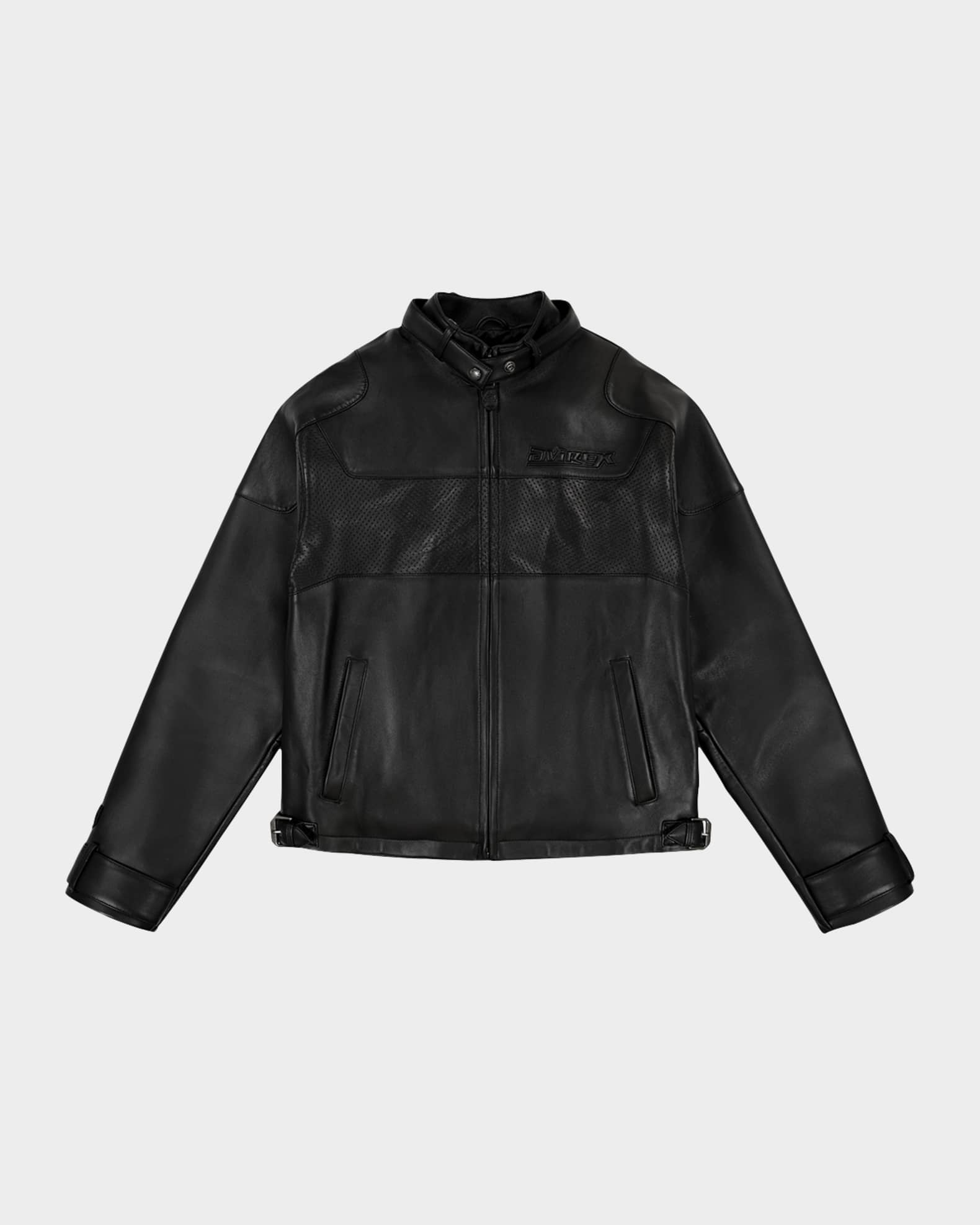 AVIREX Men's Black-Out Leather Racing Jacket | Neiman Marcus