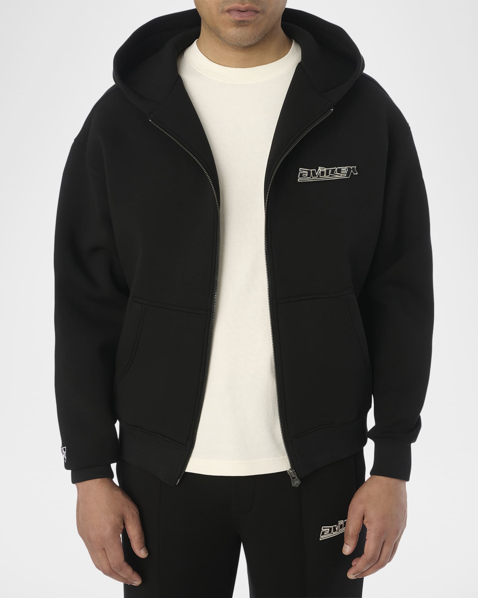 AVIREX Men's Racer Full-Zip Hoodie | Neiman Marcus AVIREX Men's Racer Full-Zip Hoodie | Neiman Marcus