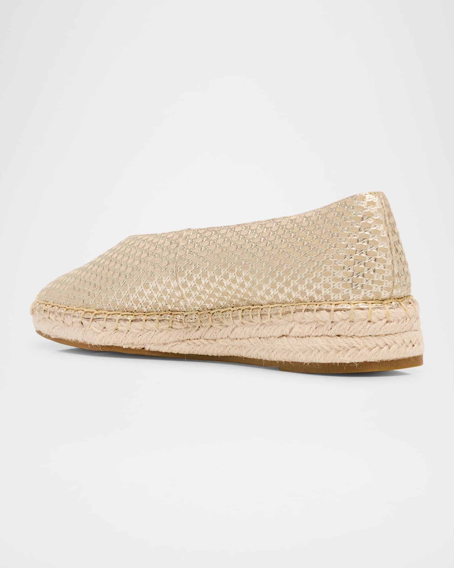 Petals Metallic Leather Wedge Espadrilles 1