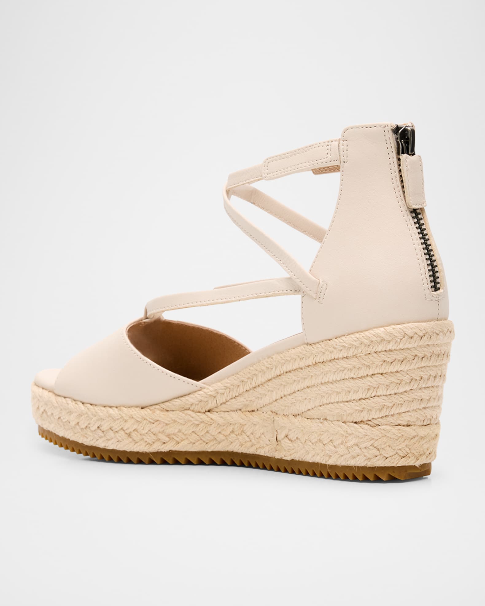 Wesson Leather Ankle-Strap Wedge Espadrilles 1