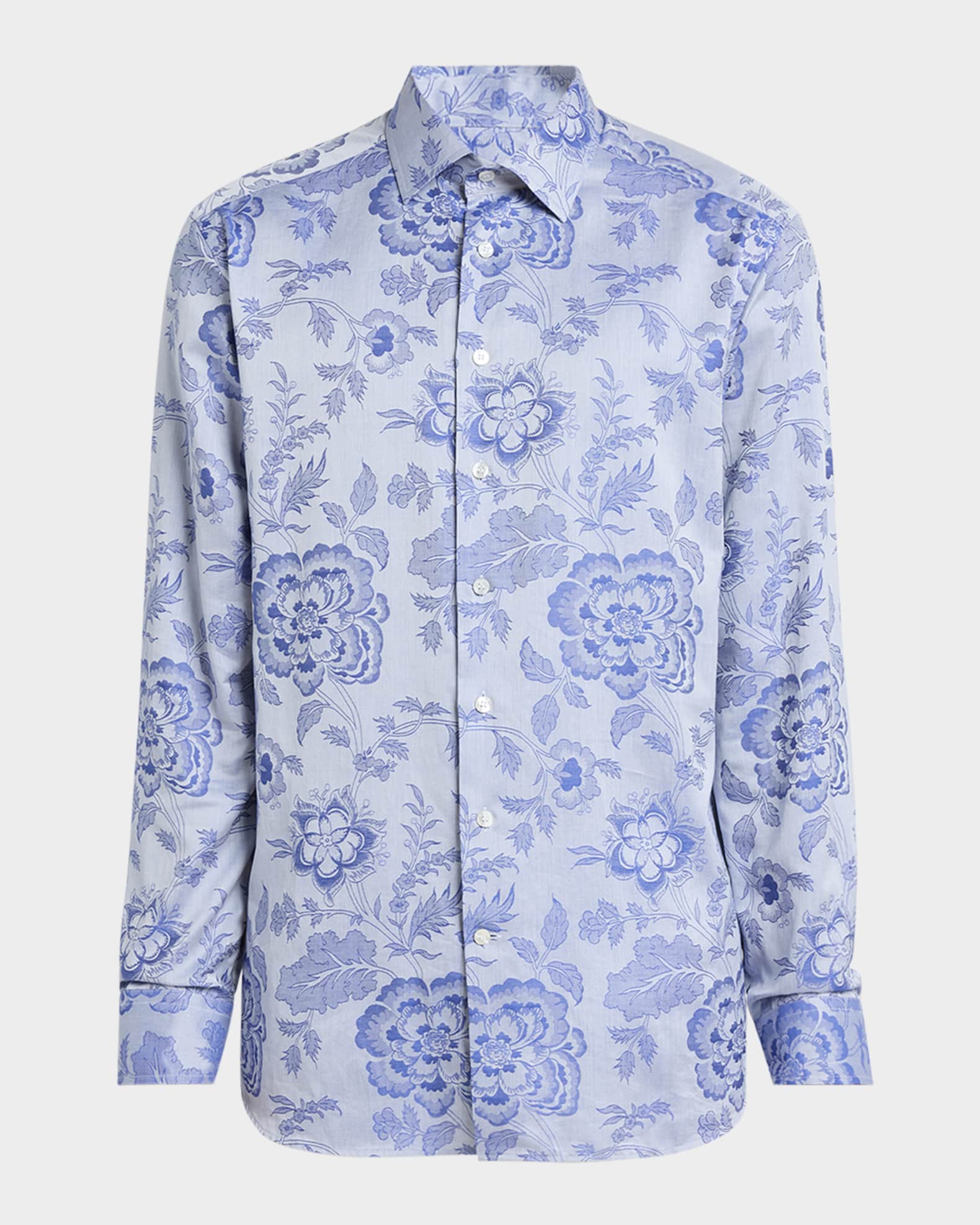 【関税込み】ETRO Floral shirt 関税込み】ETRO floral Paisley printed poplin shirt