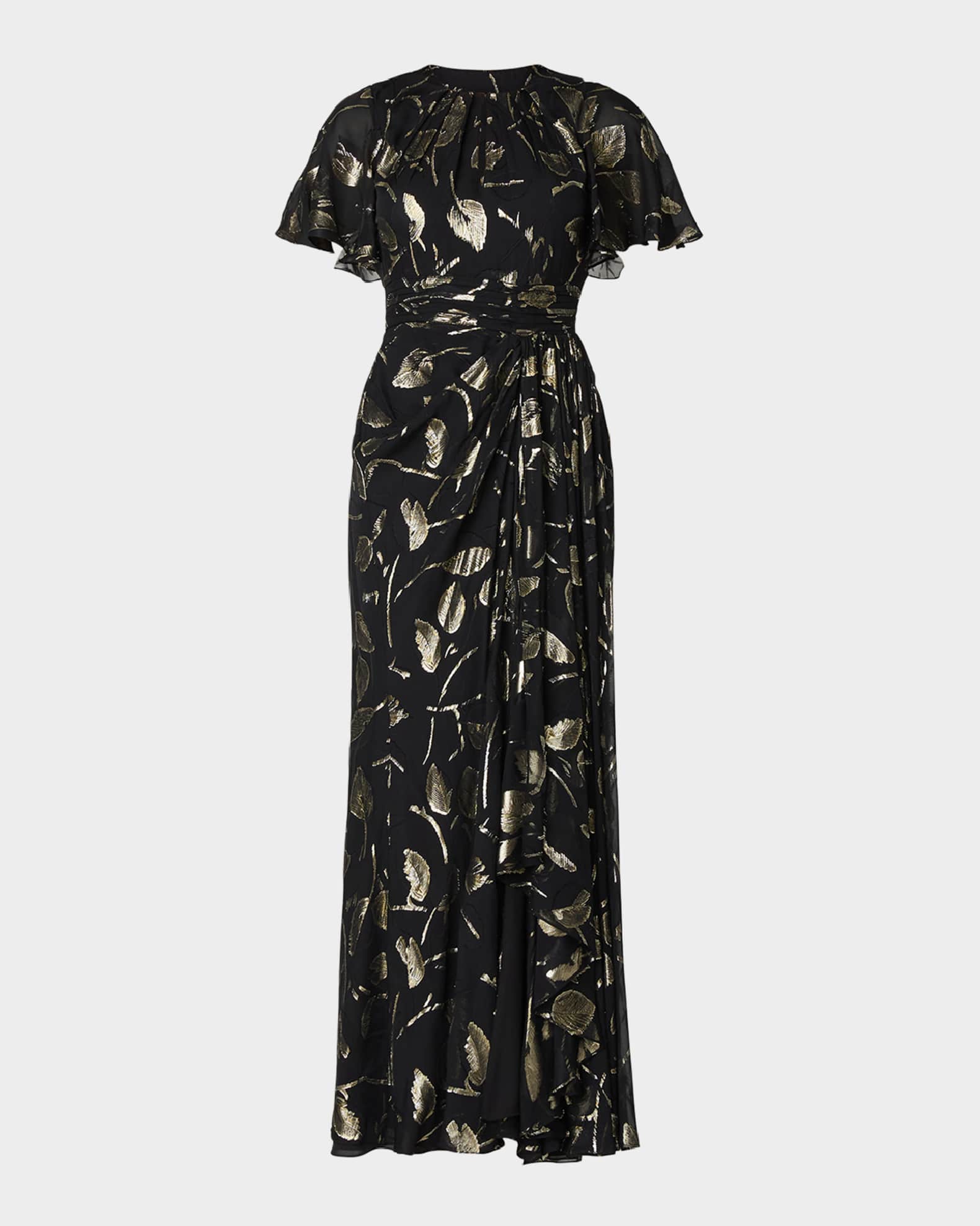 Shoshanna floral mesh gown top