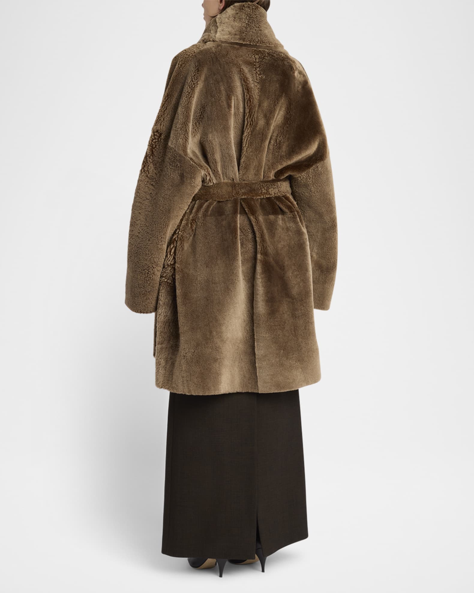 Lucja Belted Shearling Coat