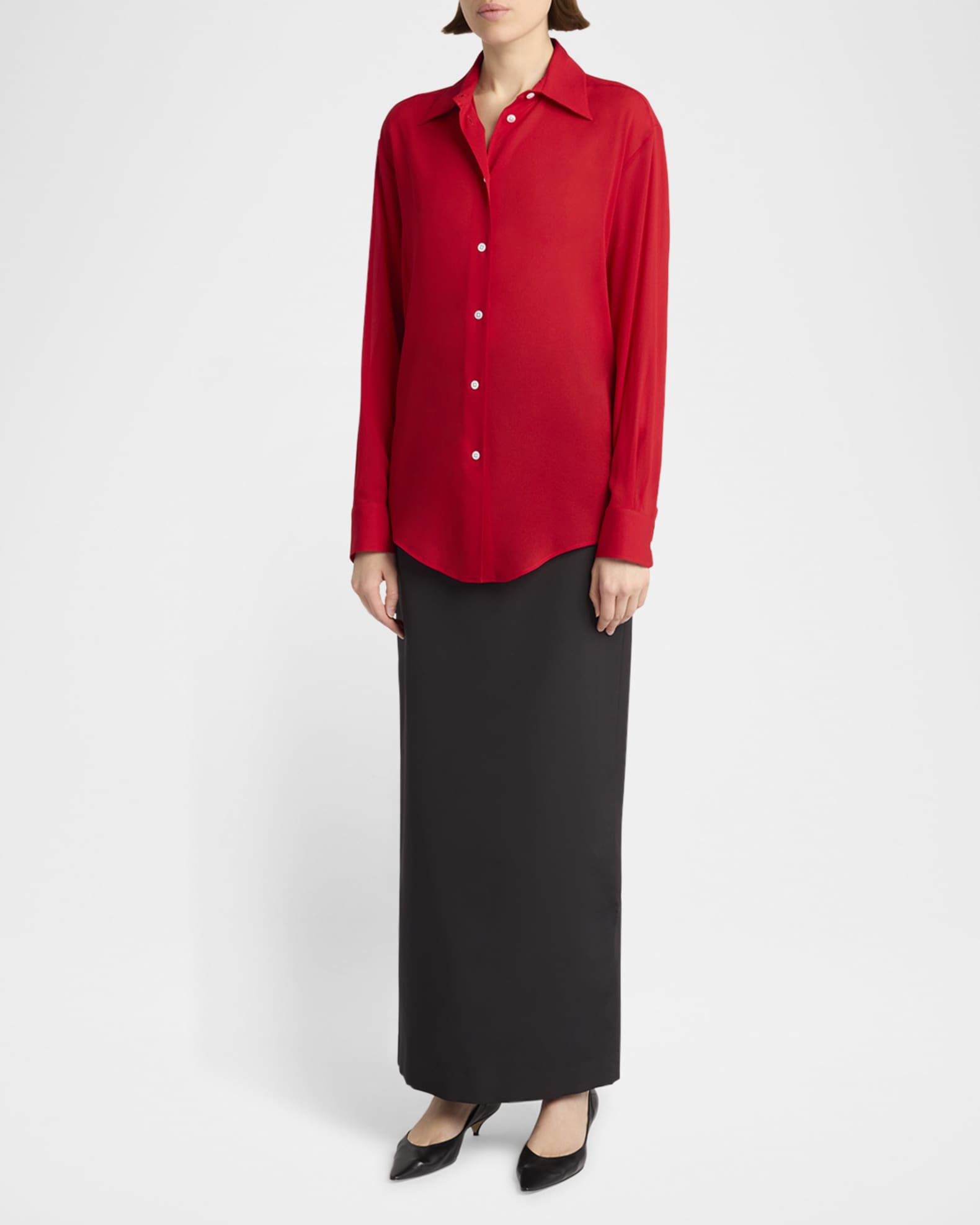 Elia Button Down Silk Blouse 1