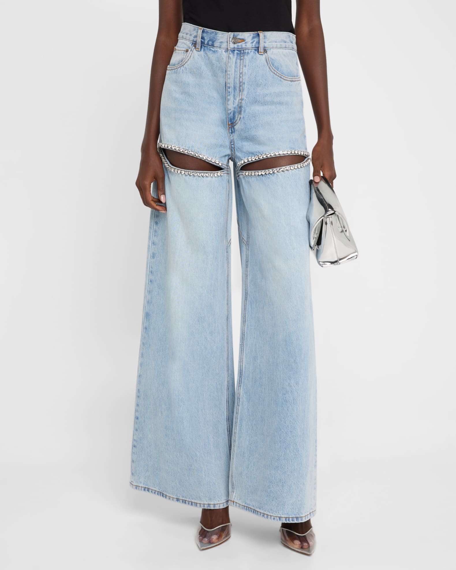 【in a row】Slap Sand Wide Denim Empyre Dirty Dark Blue Wash Ultra Wide Skate Jeans | Zumiez