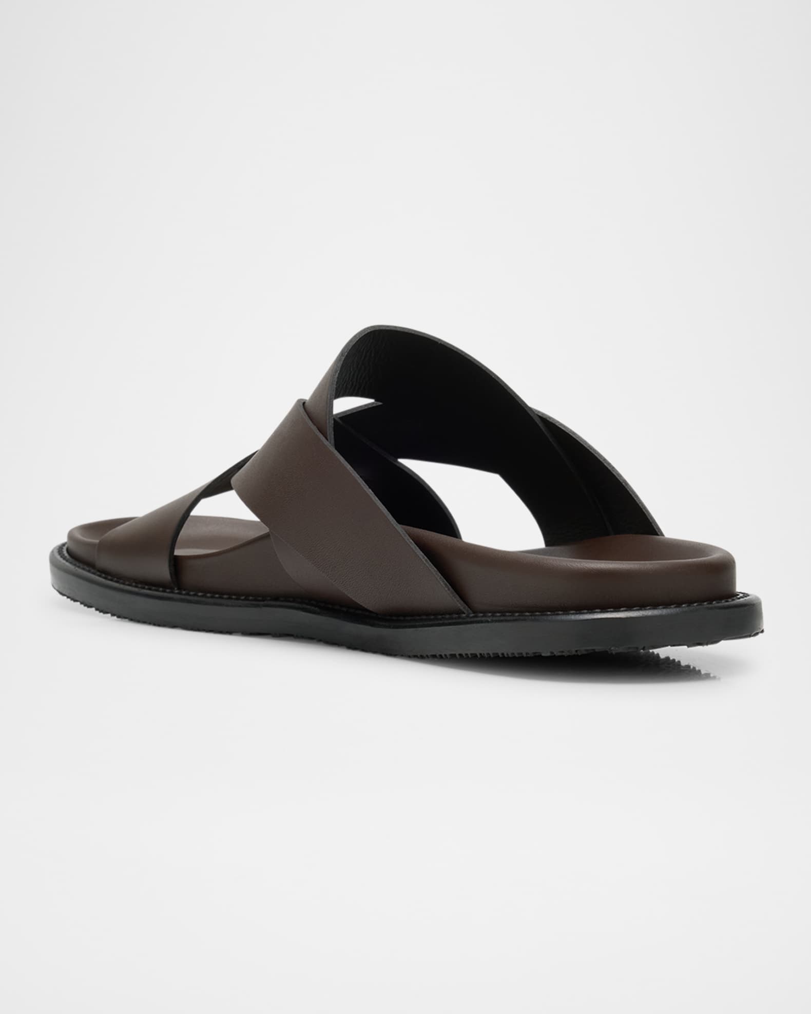 Stuart Weitzman Men's Berkley Leather Criss-Cross Slide Sandals