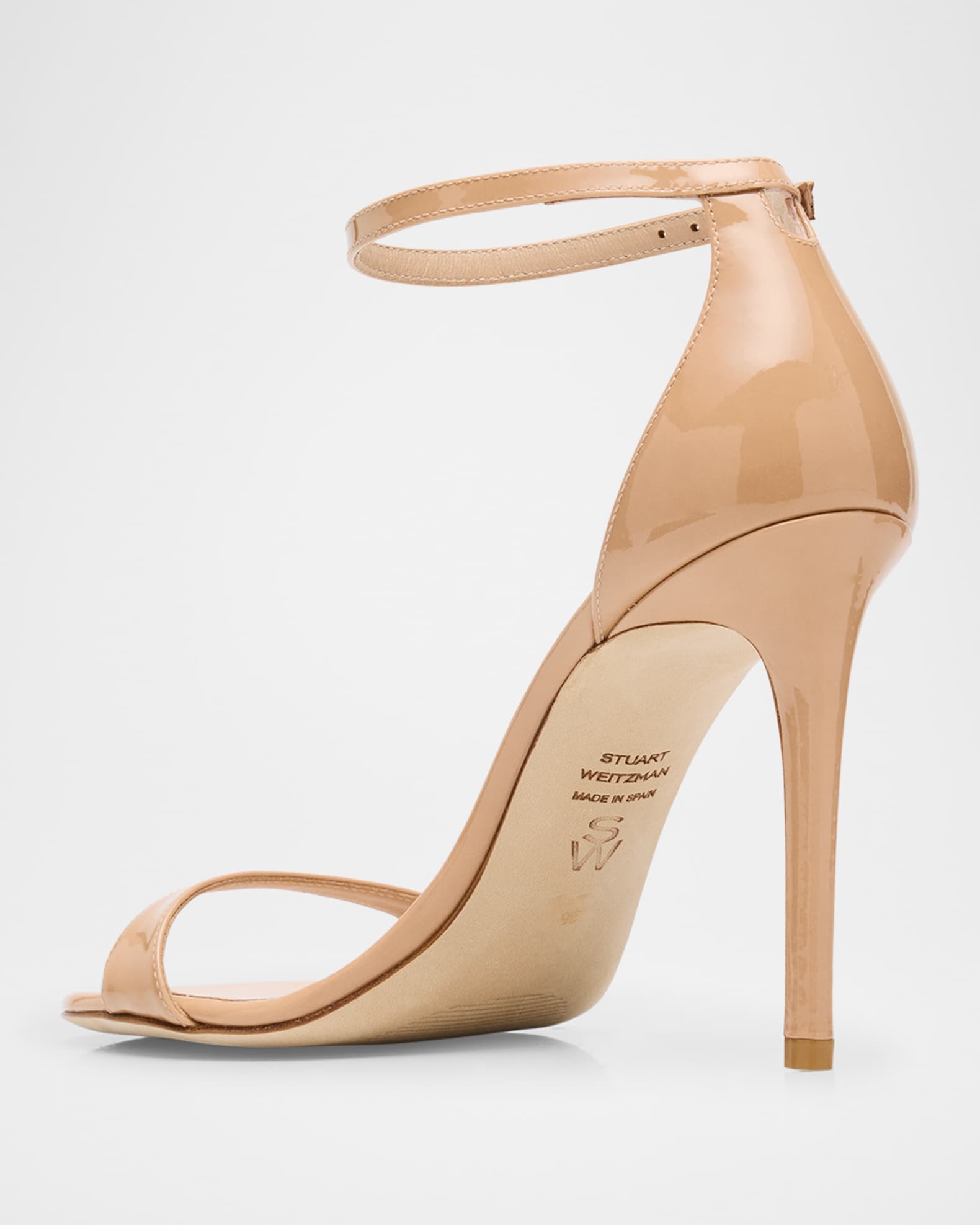 Nudist II Patent Ankle Strap Sandals