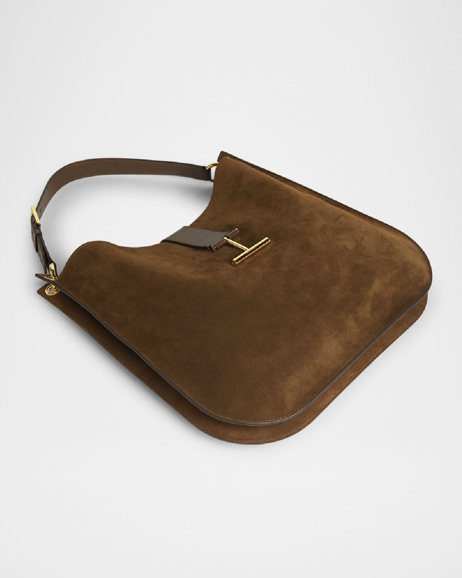 Tara Large Crossbody Bag in Suede and Leather