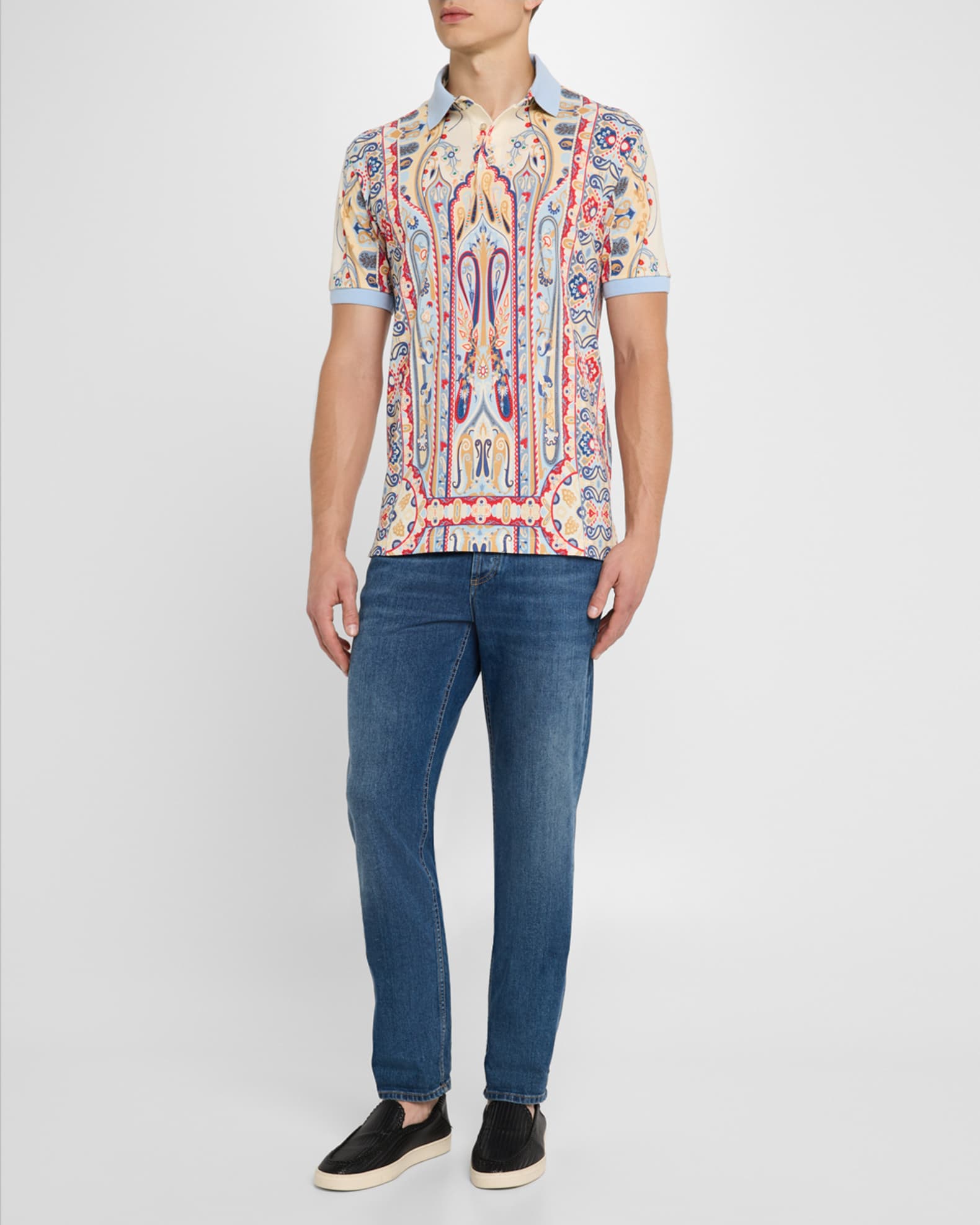 Men's Patterned Polo Shirt 1